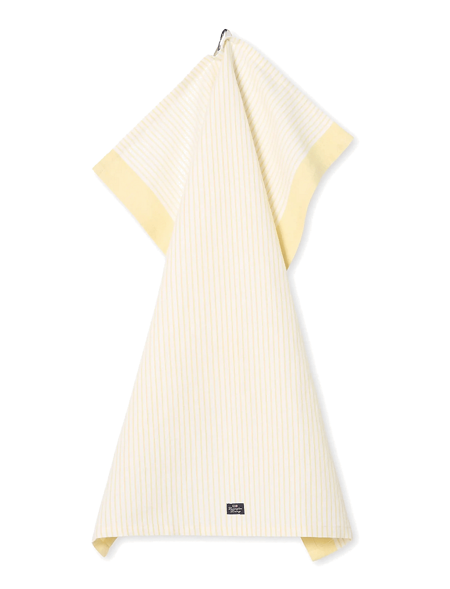 Lexington Home - Striped Linen/Cotton Kitchen Towel - küchenhandtücher - yellow/white - 1