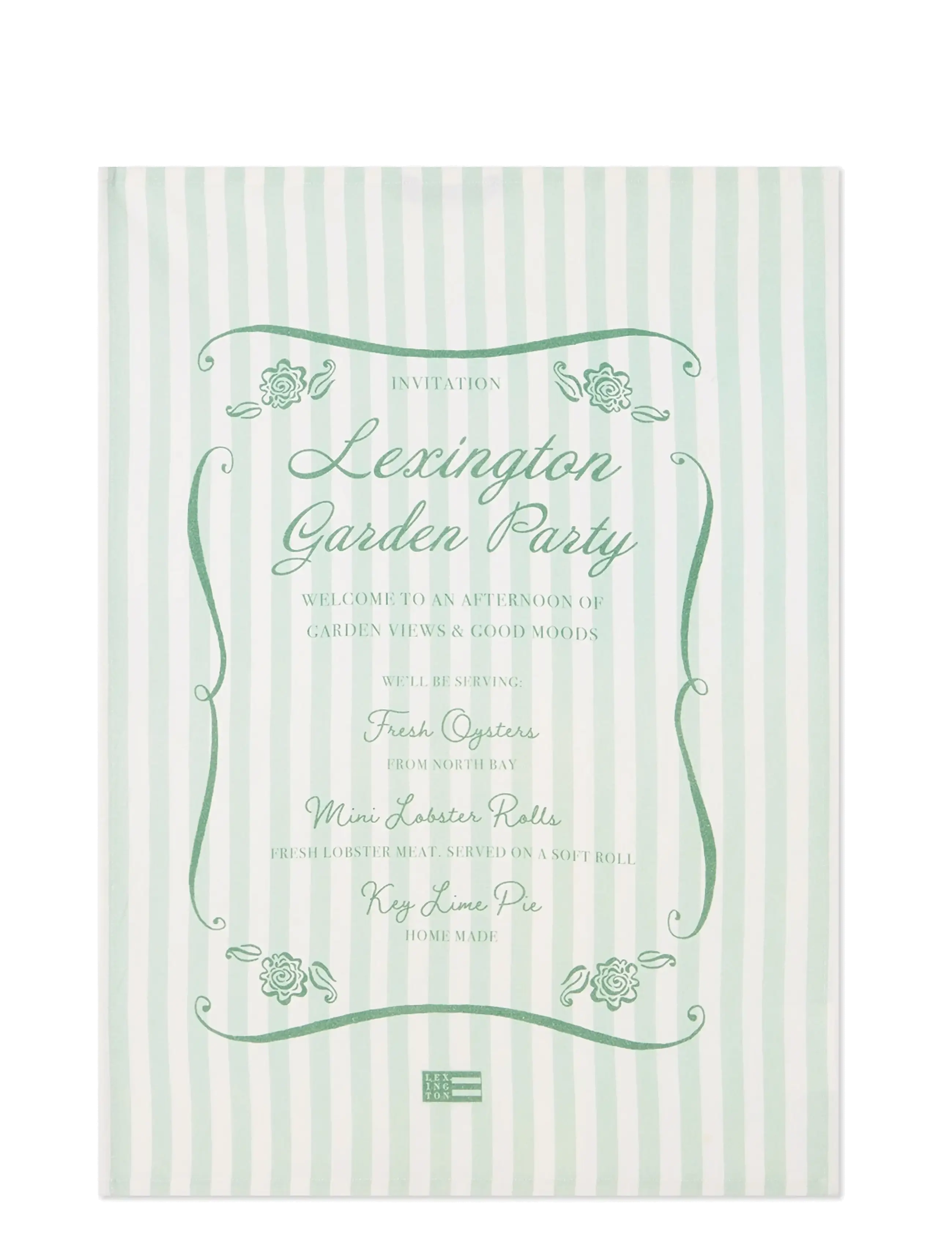Lexington Home Garden Party Org Cotton Kitchen Towel - Köögitekstiilid - GREEN/WHITE / green