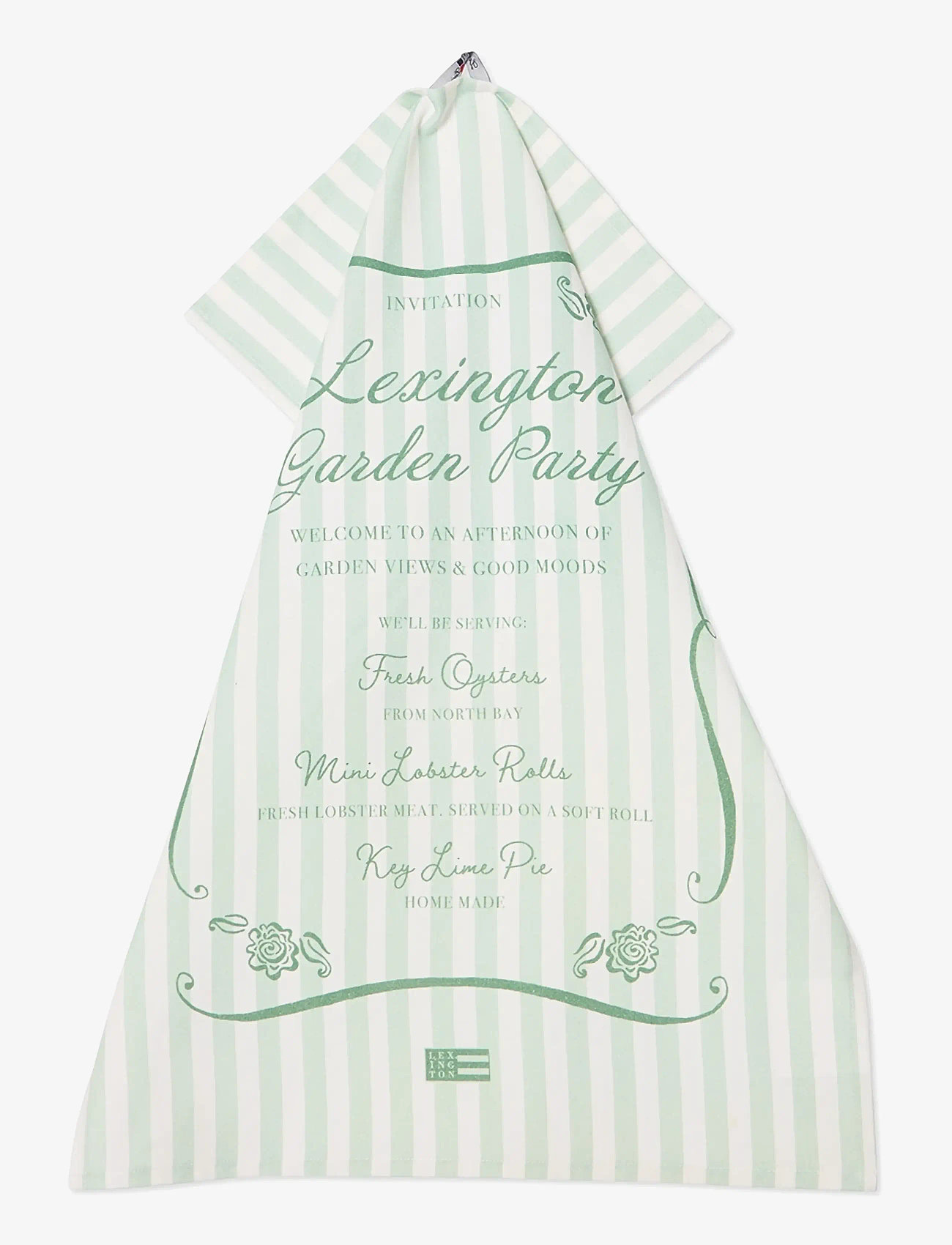 Lexington Home - Garden Party Org Cotton Kitchen Towel - tea towels - green/white - 1