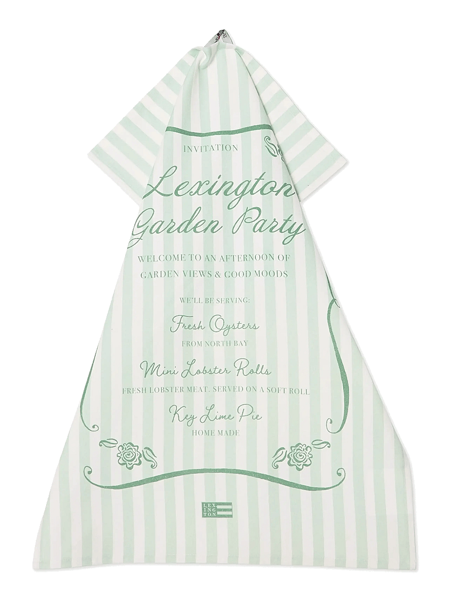 Lexington Home - Garden Party Org Cotton Kitchen Towel - köögirätikud - green/white - 2