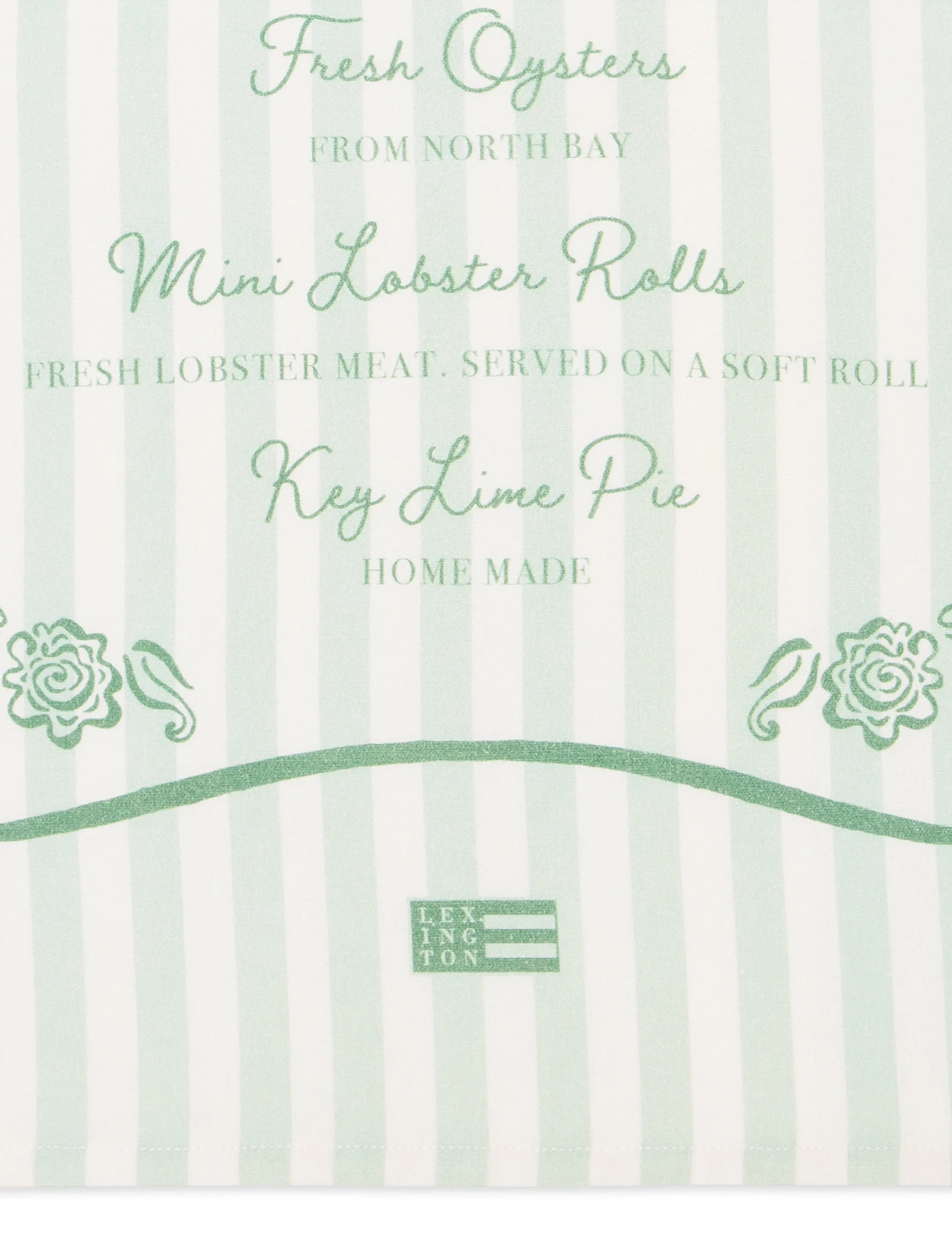 Lexington Home - Garden Party Org Cotton Kitchen Towel - torchons - green/white - 3