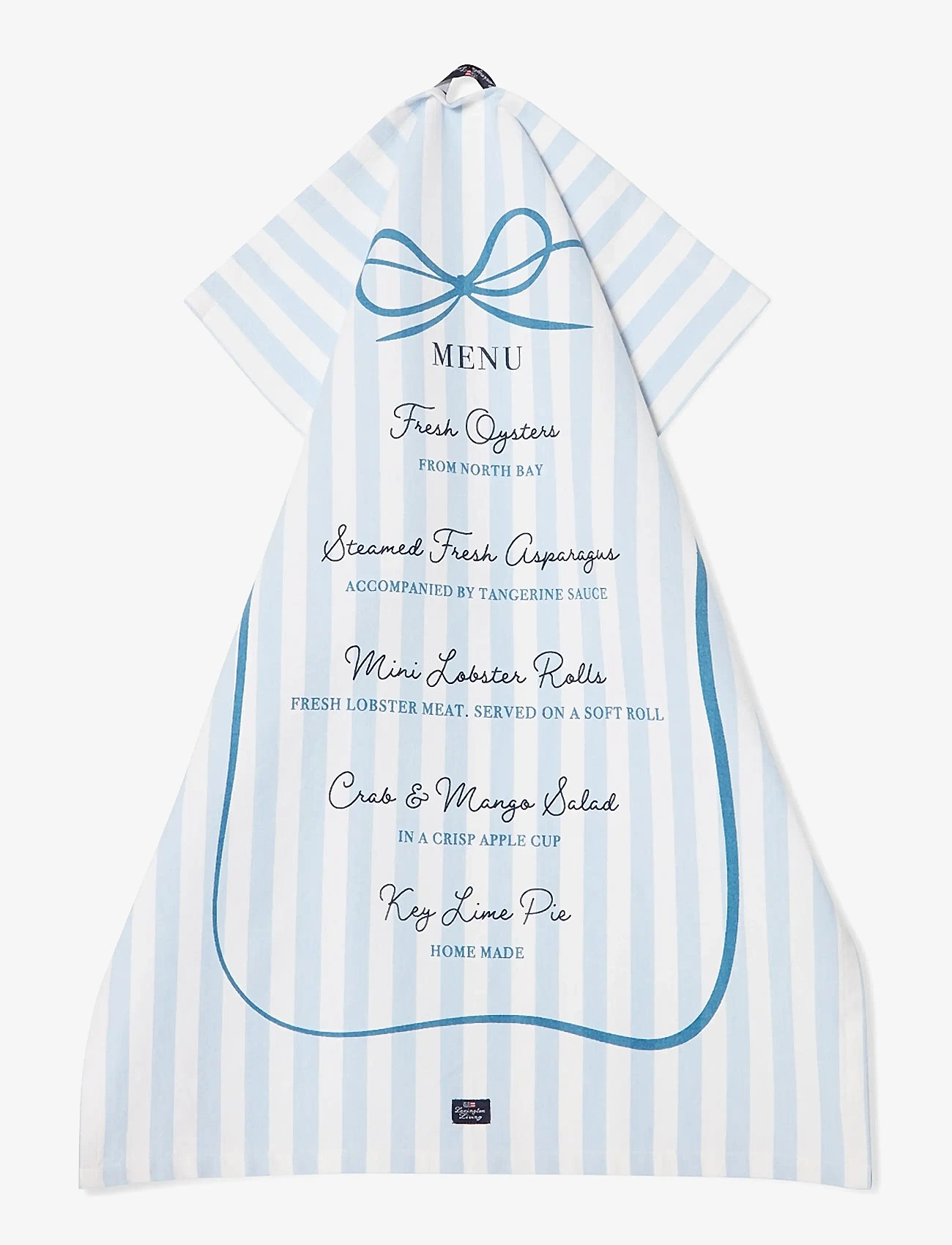 Lexington Home - Party Menu Org Cotton Kitchen Towel - blue/white - 1