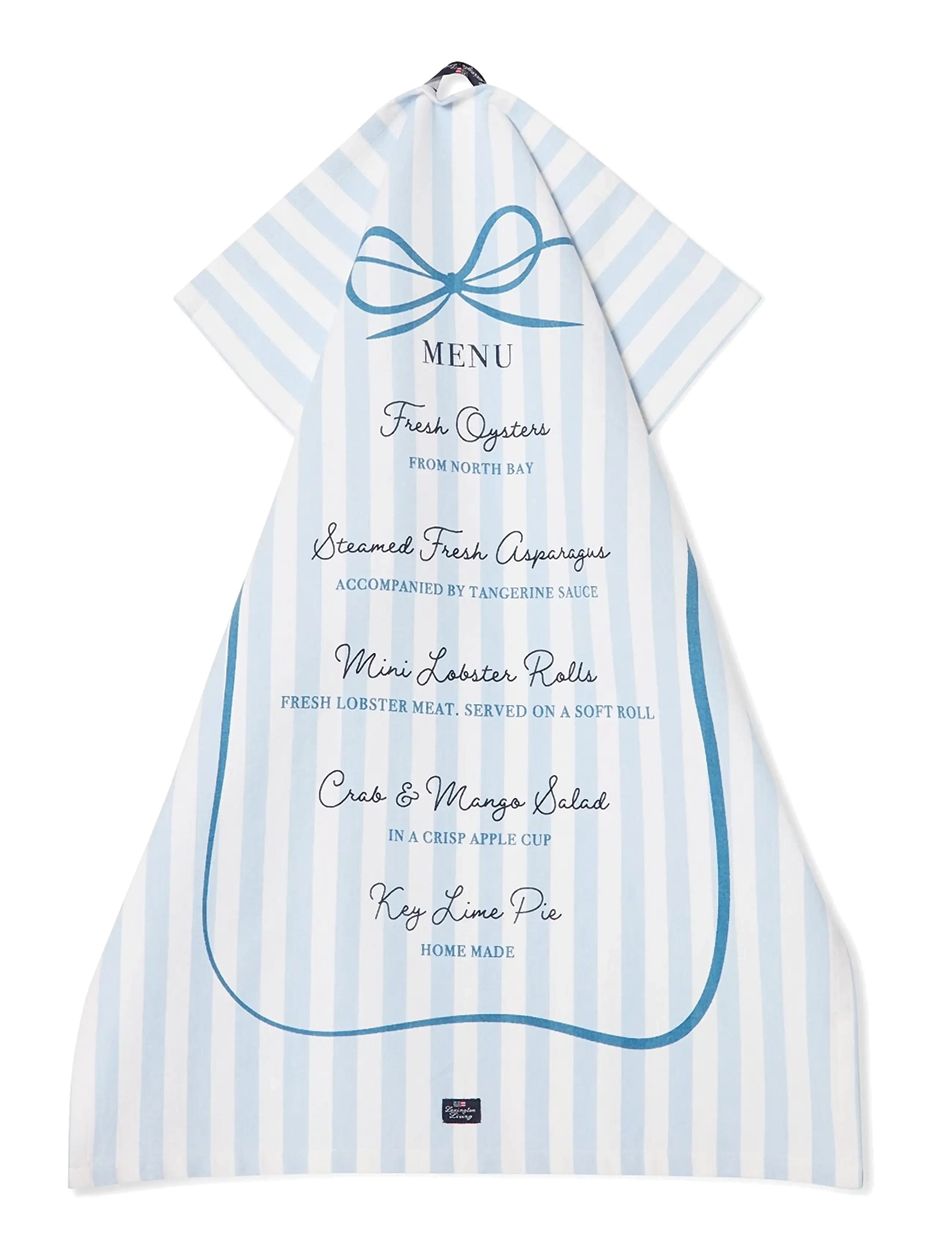 Lexington Home - Party Menu Org Cotton Kitchen Towel - viskestykker - blue/white - 2