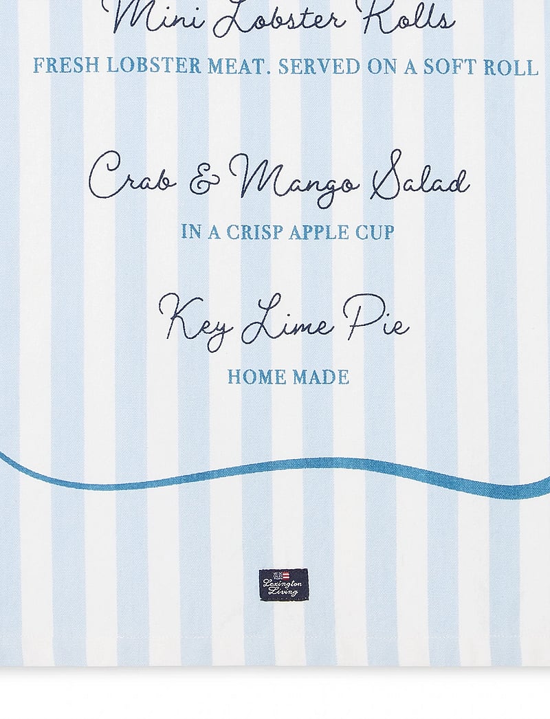 Lexington Home - Party Menu Org Cotton Kitchen Towel - blue/white - 3