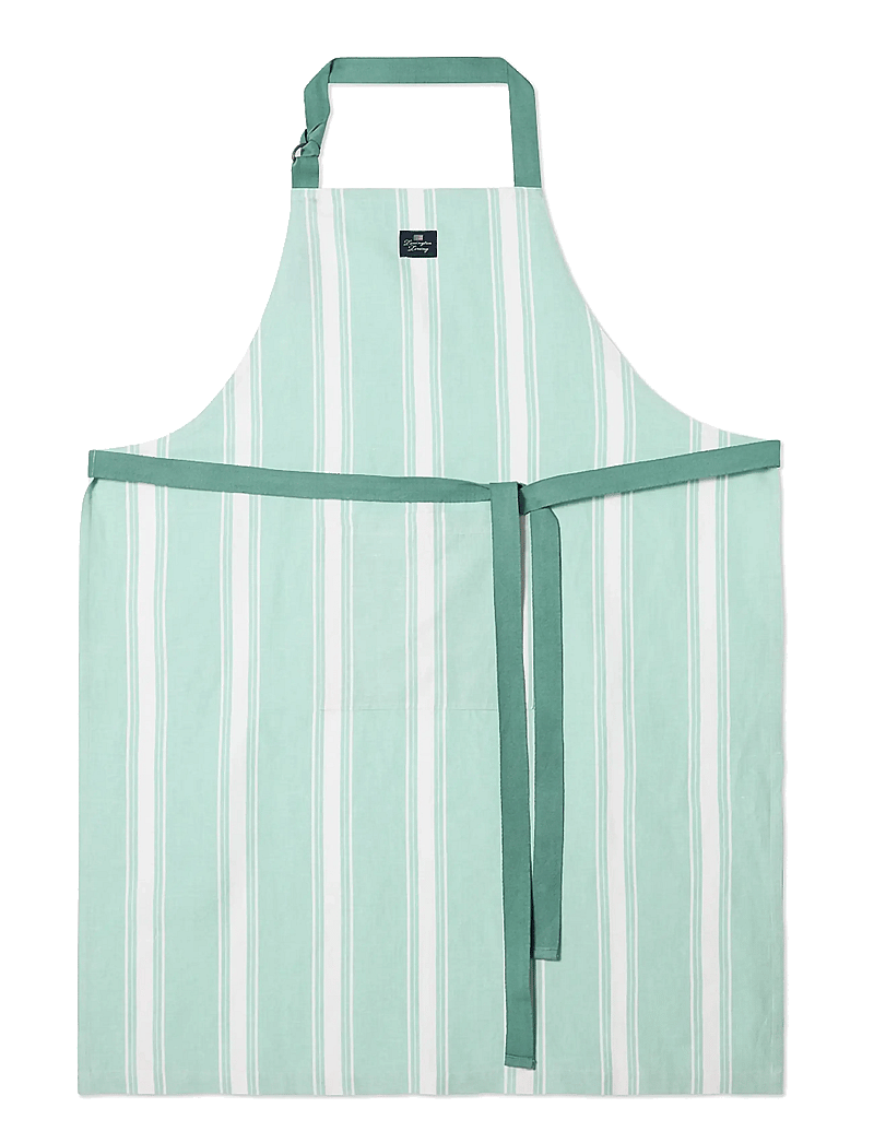 Lexington Home - Striped Linen/Cotton Apron - forklær - green/white - 0