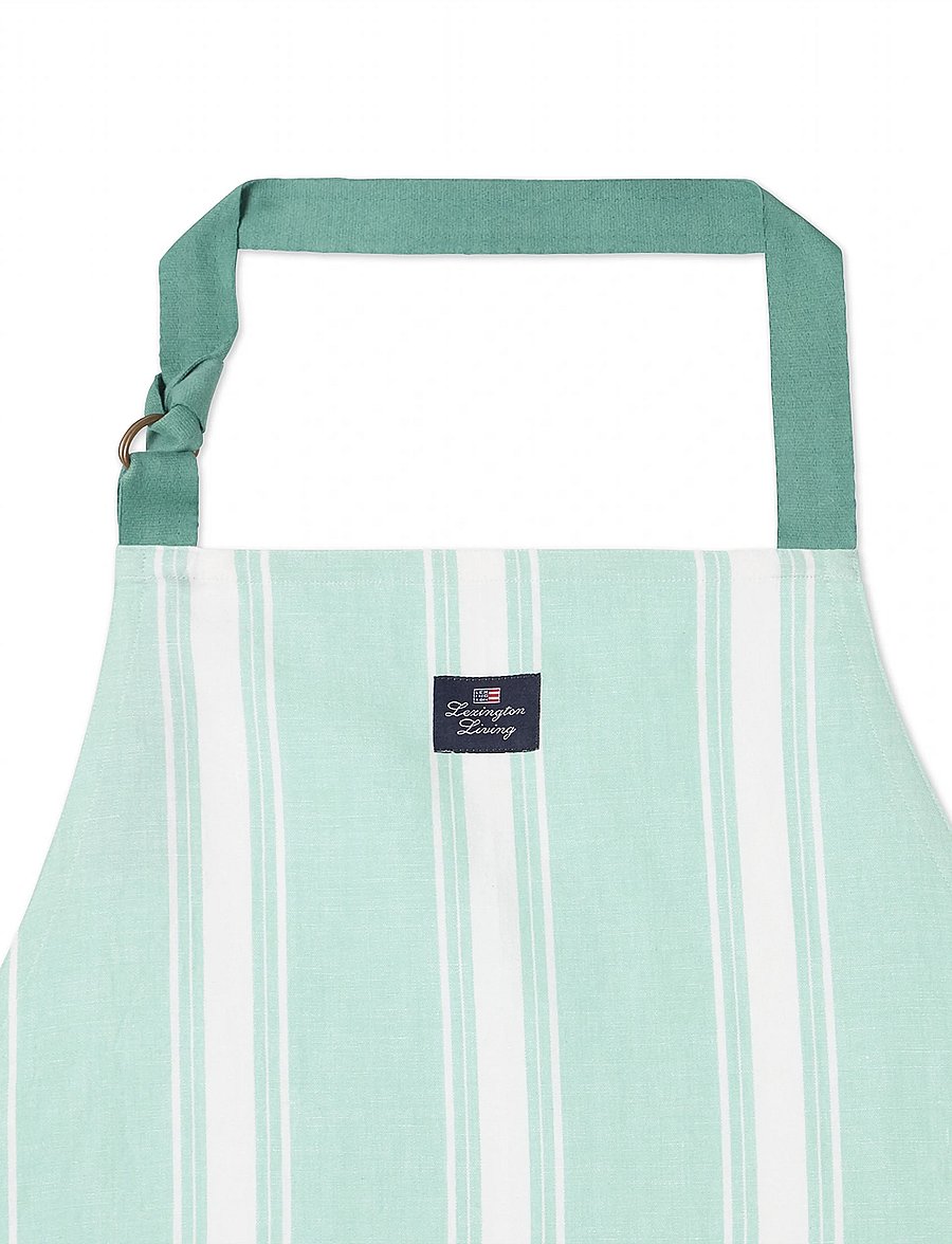Lexington Home - Striped Linen/Cotton Apron - põlled - green/white - 2