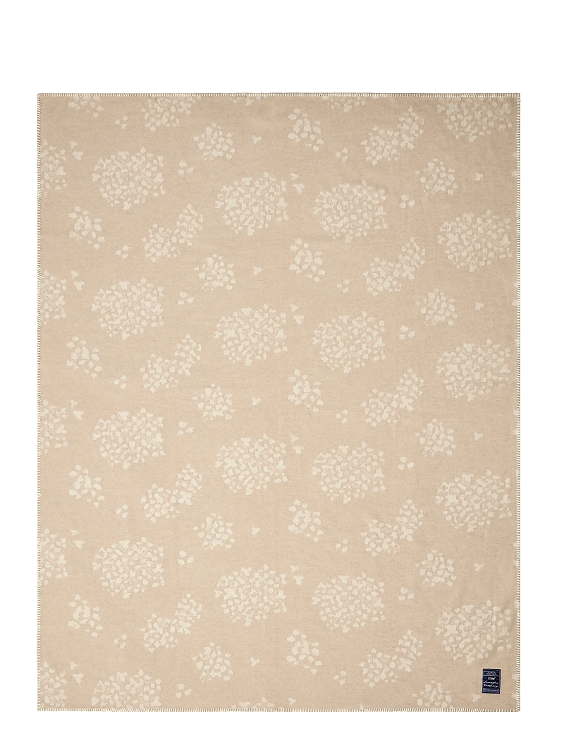 Lexington Home - Floral Jacquard Recycled Wool Throw - pleedid - beige/white - 2
