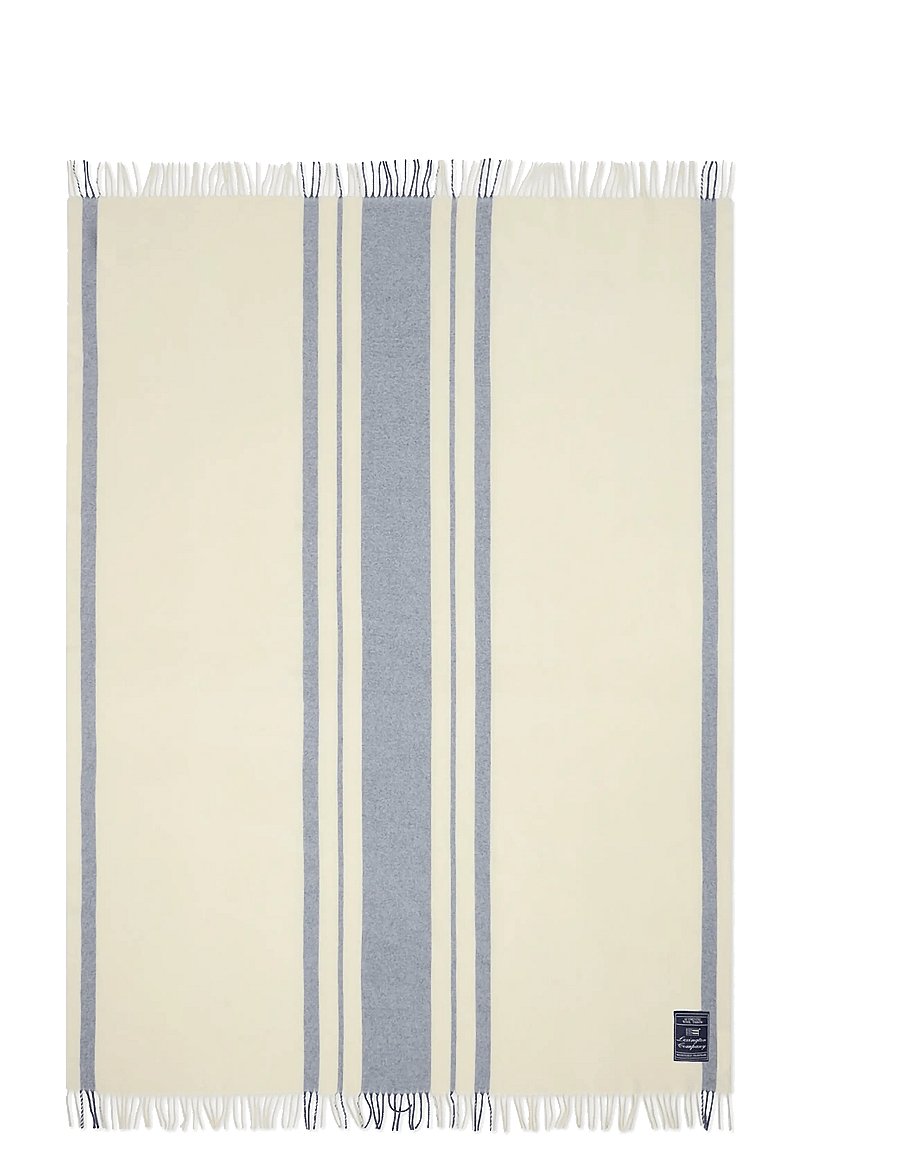 Lexington Home - Striped Recycled Wool Throw - pleedid - blue/white - 1