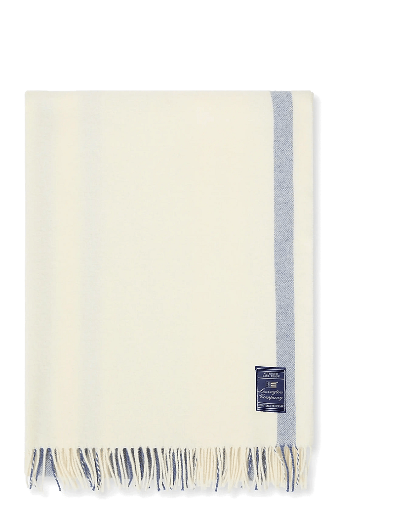 Lexington Home - Striped Recycled Wool Throw - decken - blue/white - 1