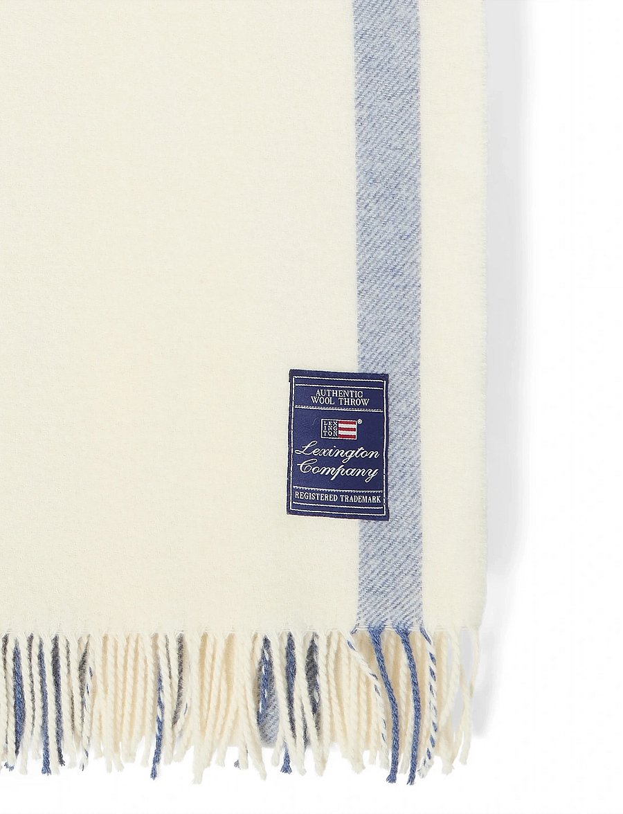 Lexington Home - Striped Recycled Wool Throw - pleedid - blue/white - 3