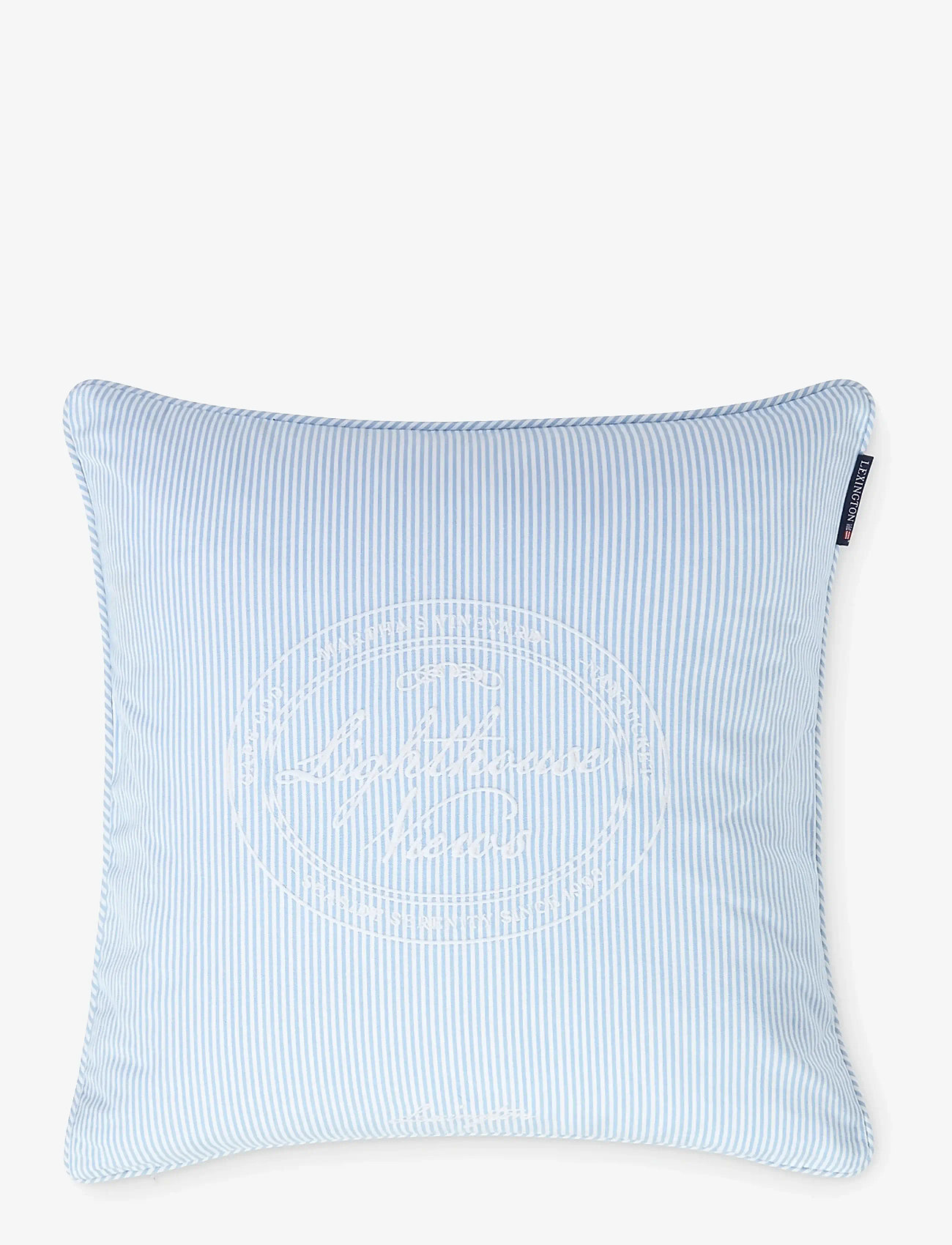 Lexington Home - Blue/White Striped Organic Cotton Pillow Cover - blue/white - 0