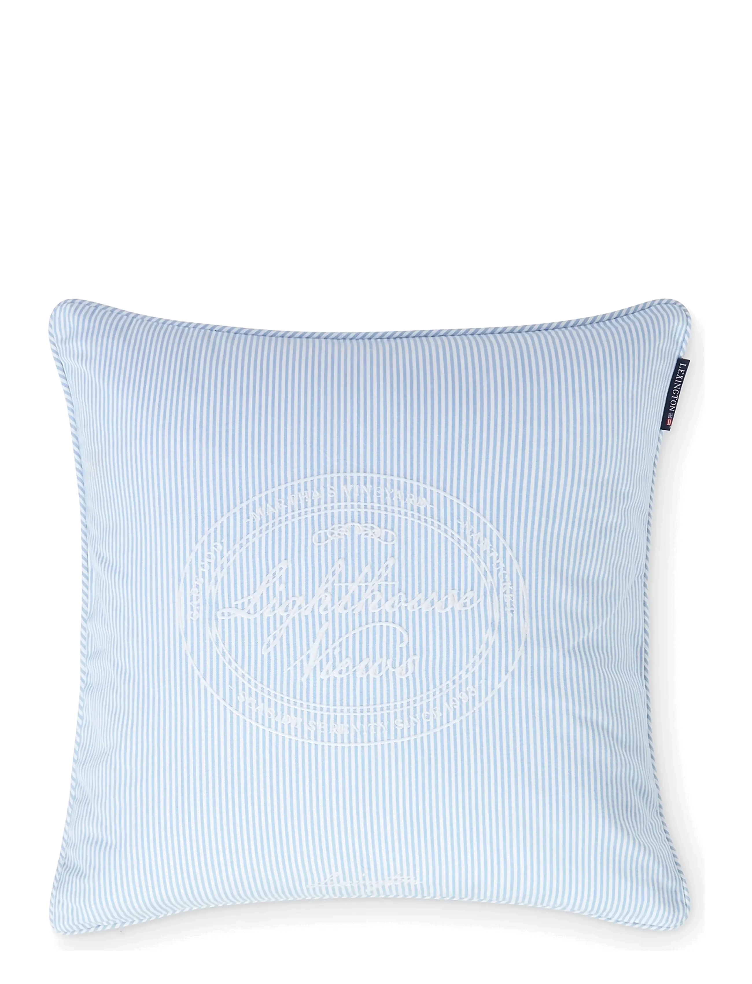 Lexington Home - Blue/White Striped Organic Cotton Pillow Cover - blue/white - 1