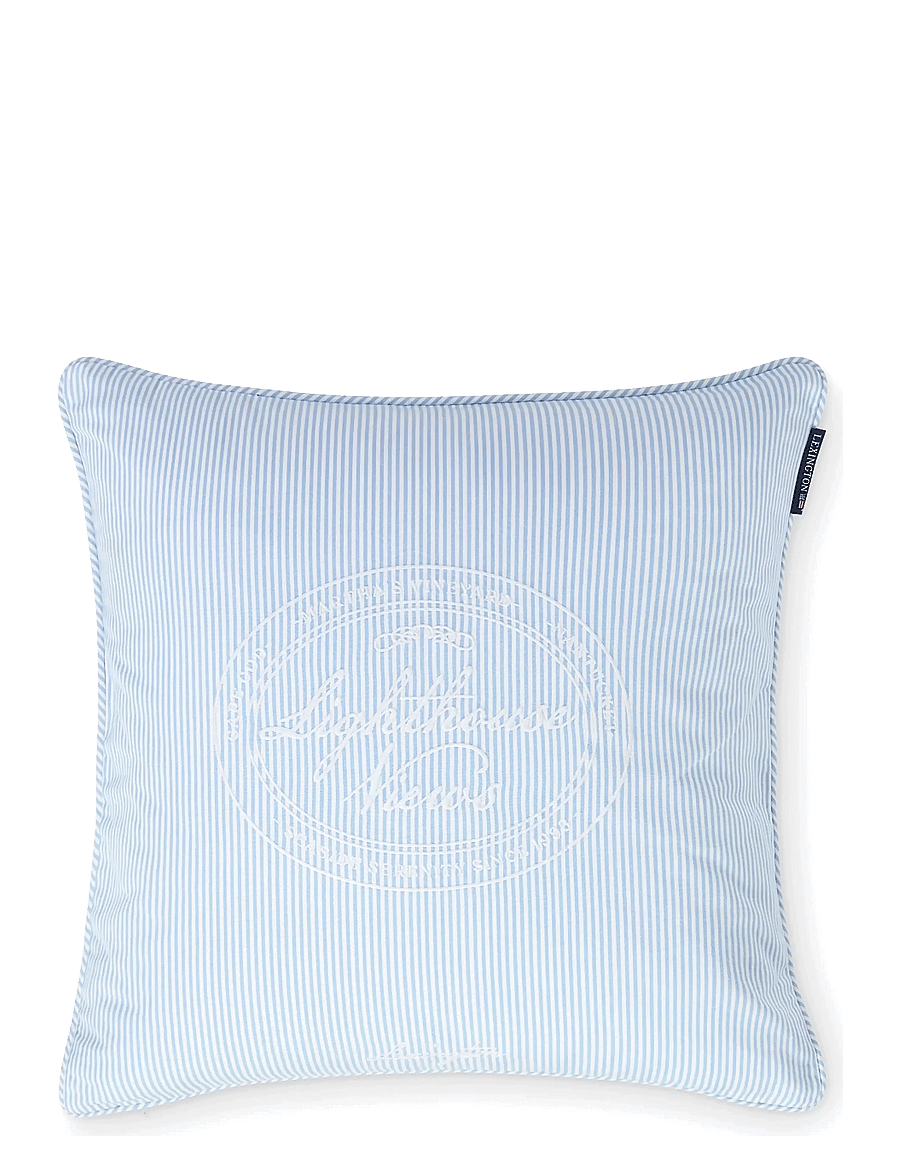 Lexington Home - Blue/White Striped Organic Cotton Pillow Cover - blue/white - 1