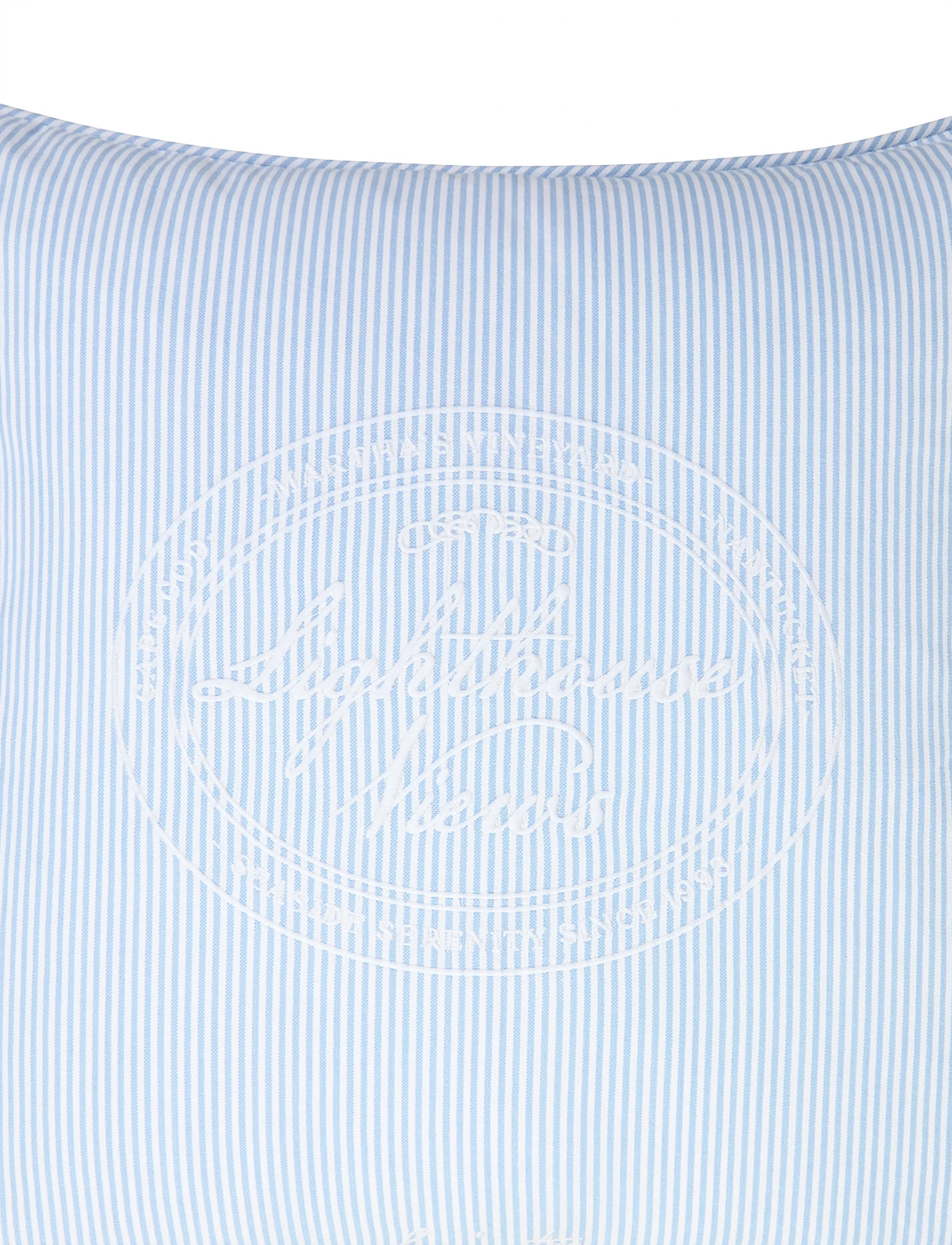 Lexington Home - Blue/White Striped Organic Cotton Pillow Cover - blue/white - 4