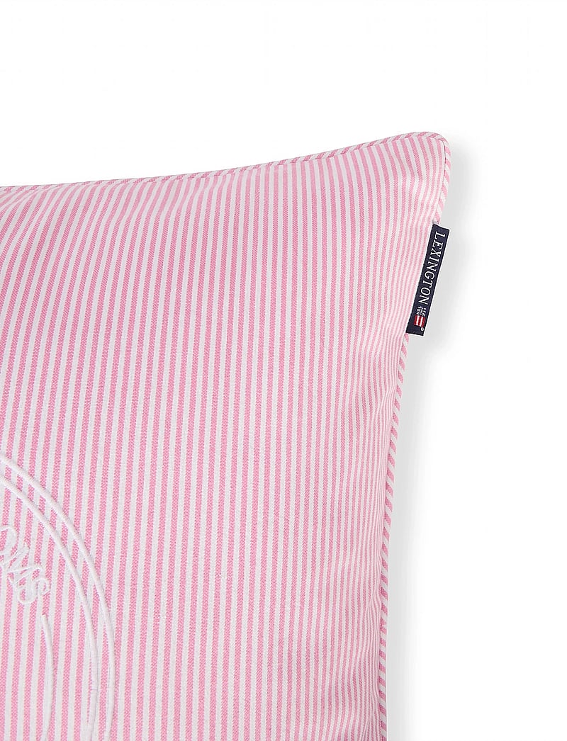Lexington Home - Pink/White Striped Organic Cotton Pillow Cover - cushion covers - pink/white - 4