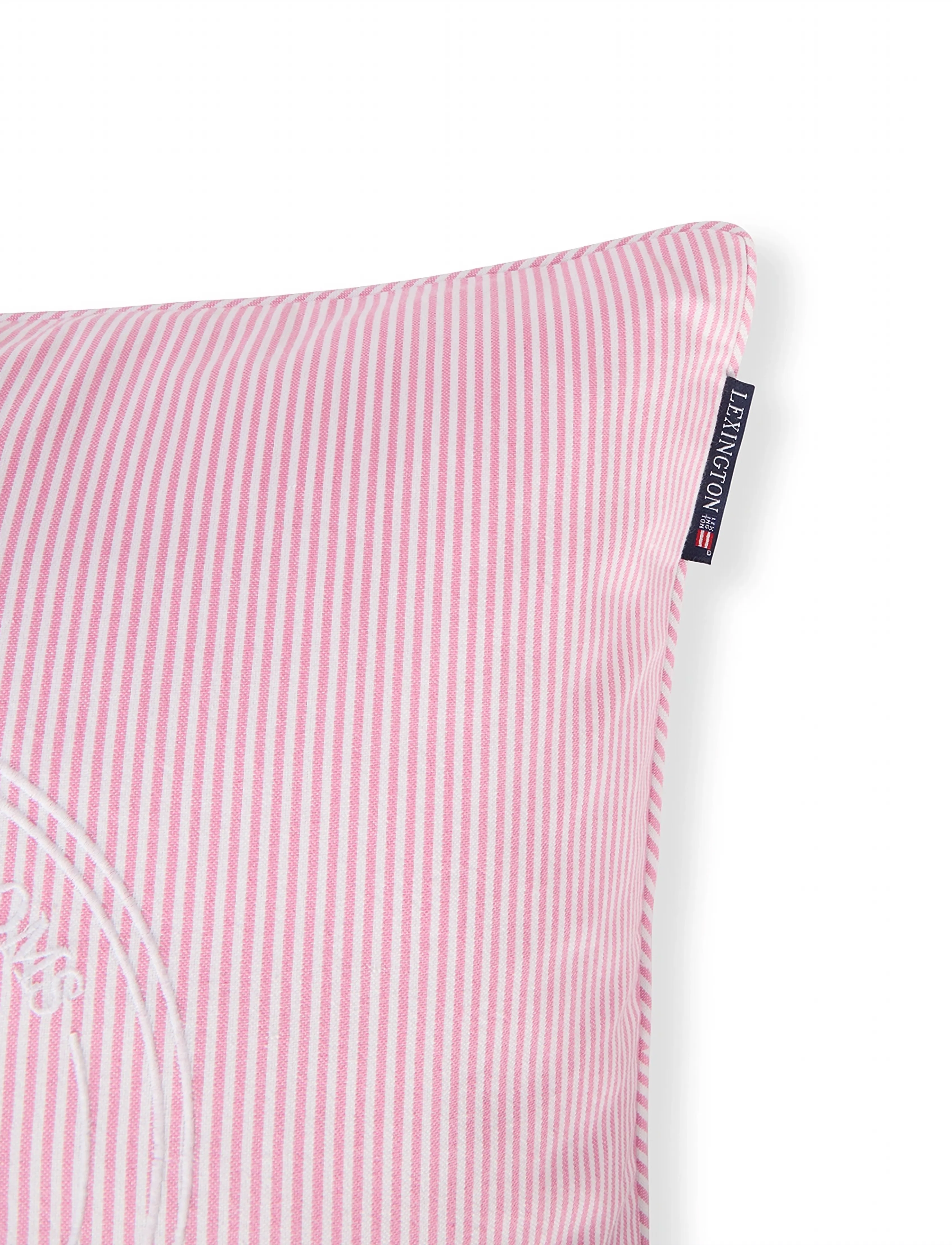 Lexington Home - Pink/White Striped Organic Cotton Pillow Cover - kissenbezüge - pink/white - 4