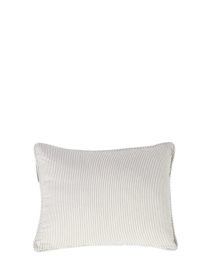 Lexington Home - Beige/White Striped Organic Cotton 40x30 Pillow - kissen - beige/white - 1