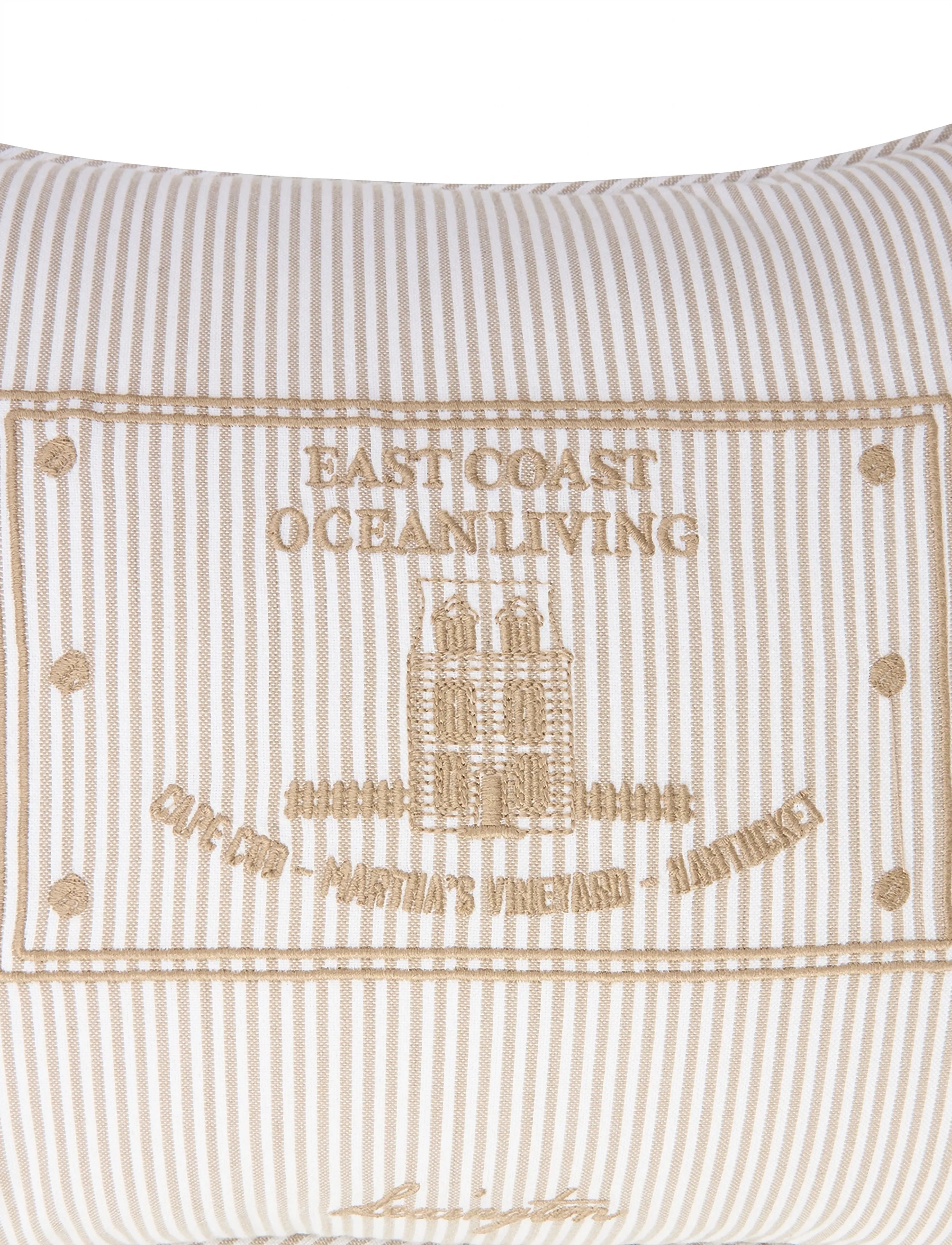 Lexington Home - Beige/White Striped Organic Cotton 40x30 Pillow - beige/white - 3
