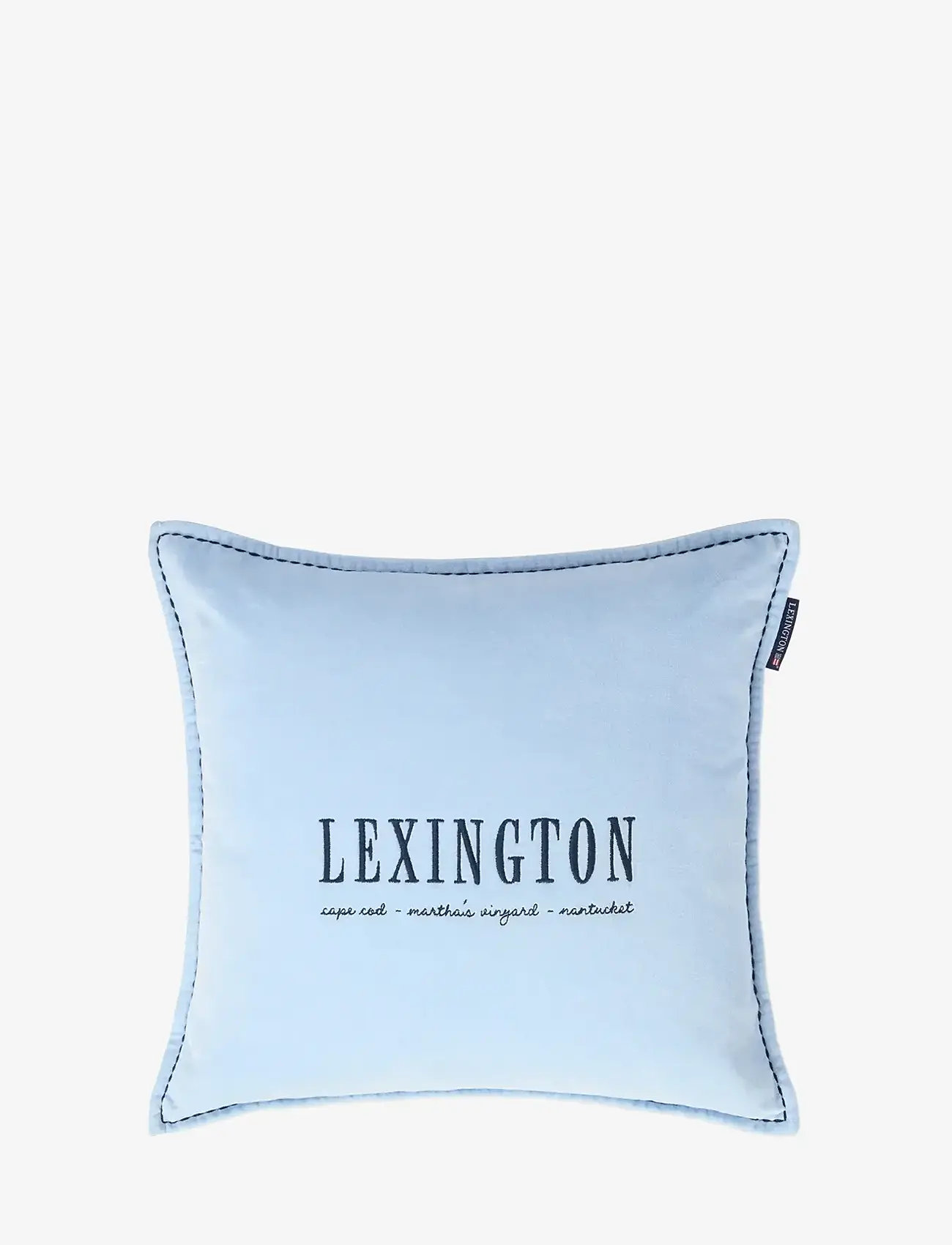 Lexington Home - Blue Logo Organic Cotton Velvet Pillow Cover - padjakatted - blue - 0