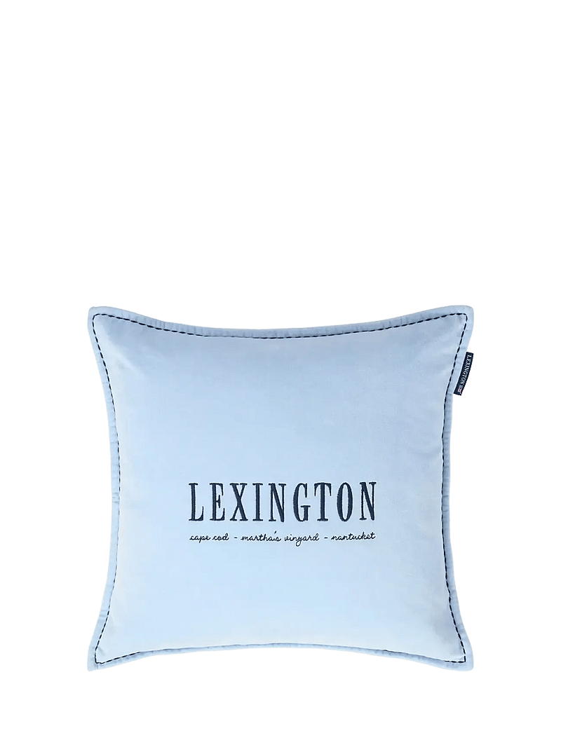 Lexington Home - Blue Logo Organic Cotton Velvet Pillow Cover - padjakatted - blue - 0