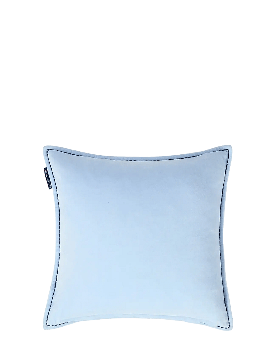 Lexington Home - Blue Logo Organic Cotton Velvet Pillow Cover - blue - 2