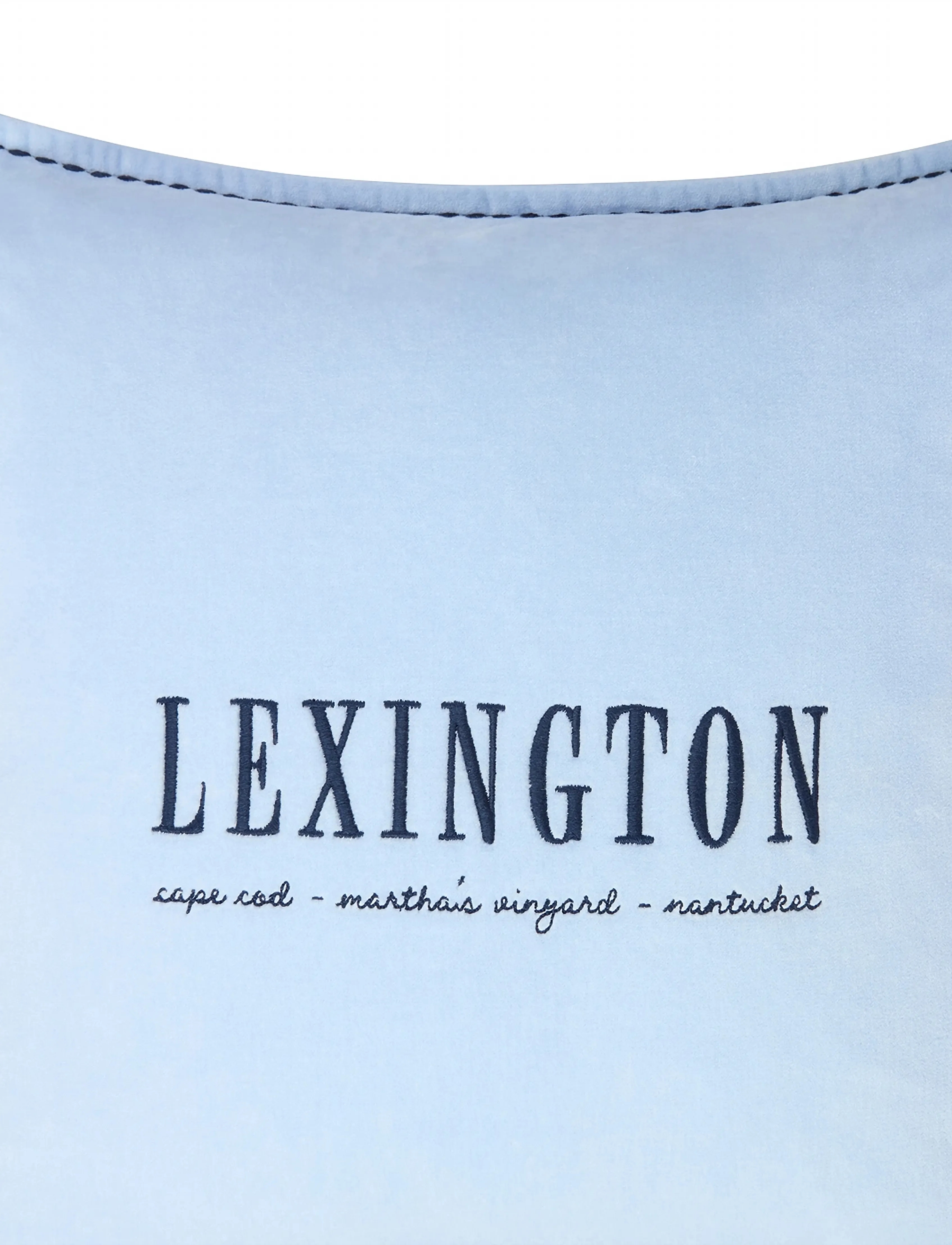 Lexington Home - Blue Logo Organic Cotton Velvet Pillow Cover - blue - 3