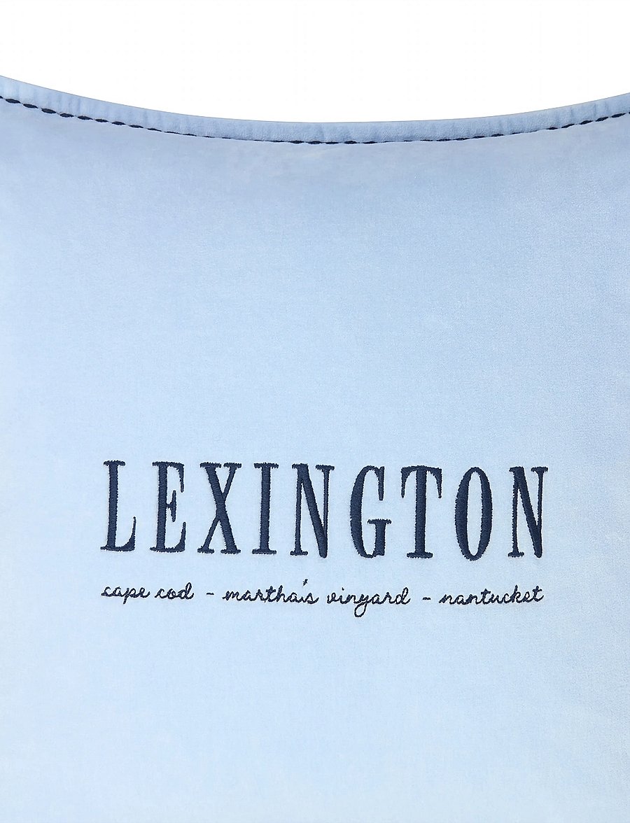 Lexington Home - Blue Logo Organic Cotton Velvet Pillow Cover - blue - 3