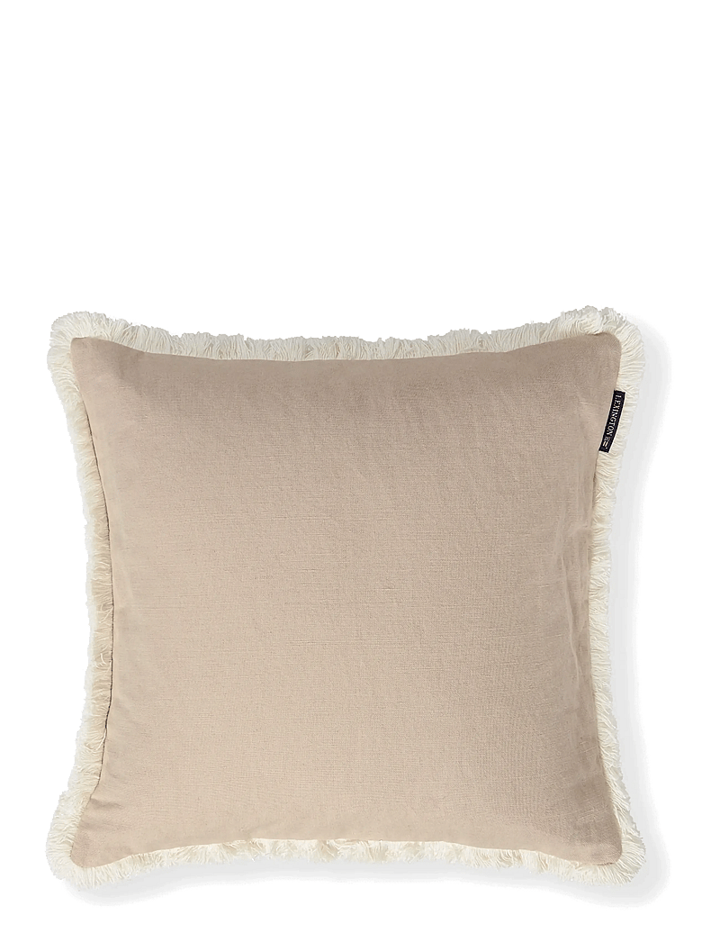 Lexington Home - Linen/Cotton Fringe Pillow Cover - kissenbezüge - beige - 1