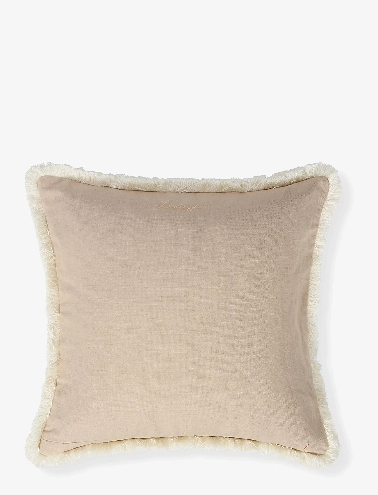 Lexington Home - Linen/Cotton Fringe Pillow Cover - kissenbezüge - beige - 2