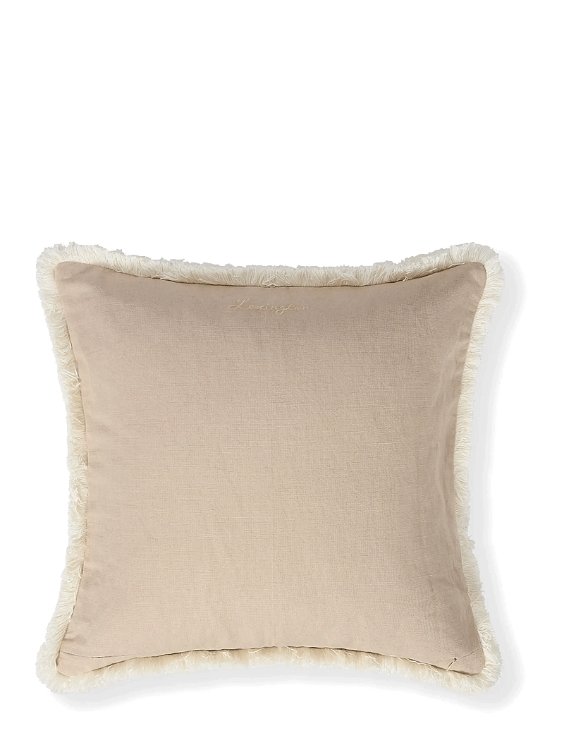 Lexington Home - Linen/Cotton Fringe Pillow Cover - kissenbezüge - beige - 2