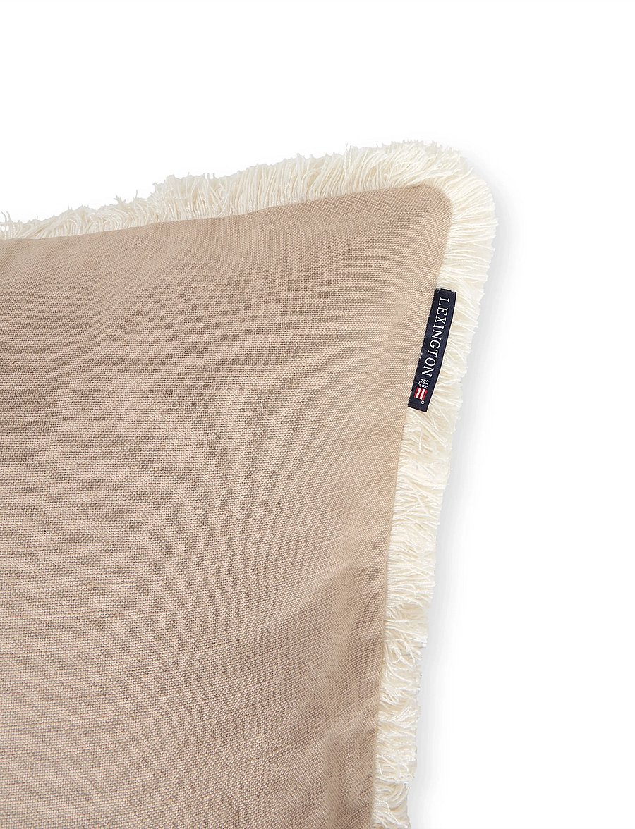 Lexington Home - Linen/Cotton Fringe Pillow Cover - beige - 3