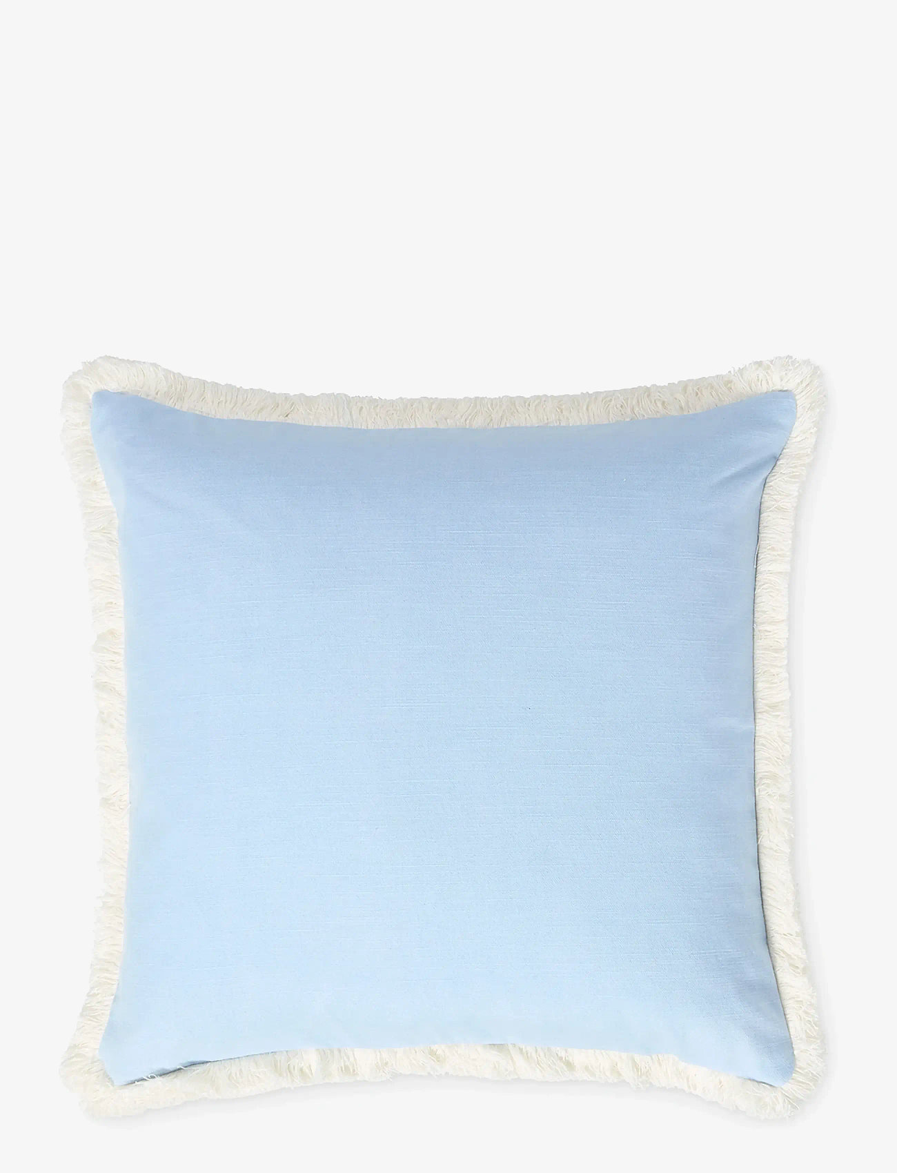 Lexington Home - Linen/Cotton Fringe Pillow Cover - kissenbezüge - blue - 0