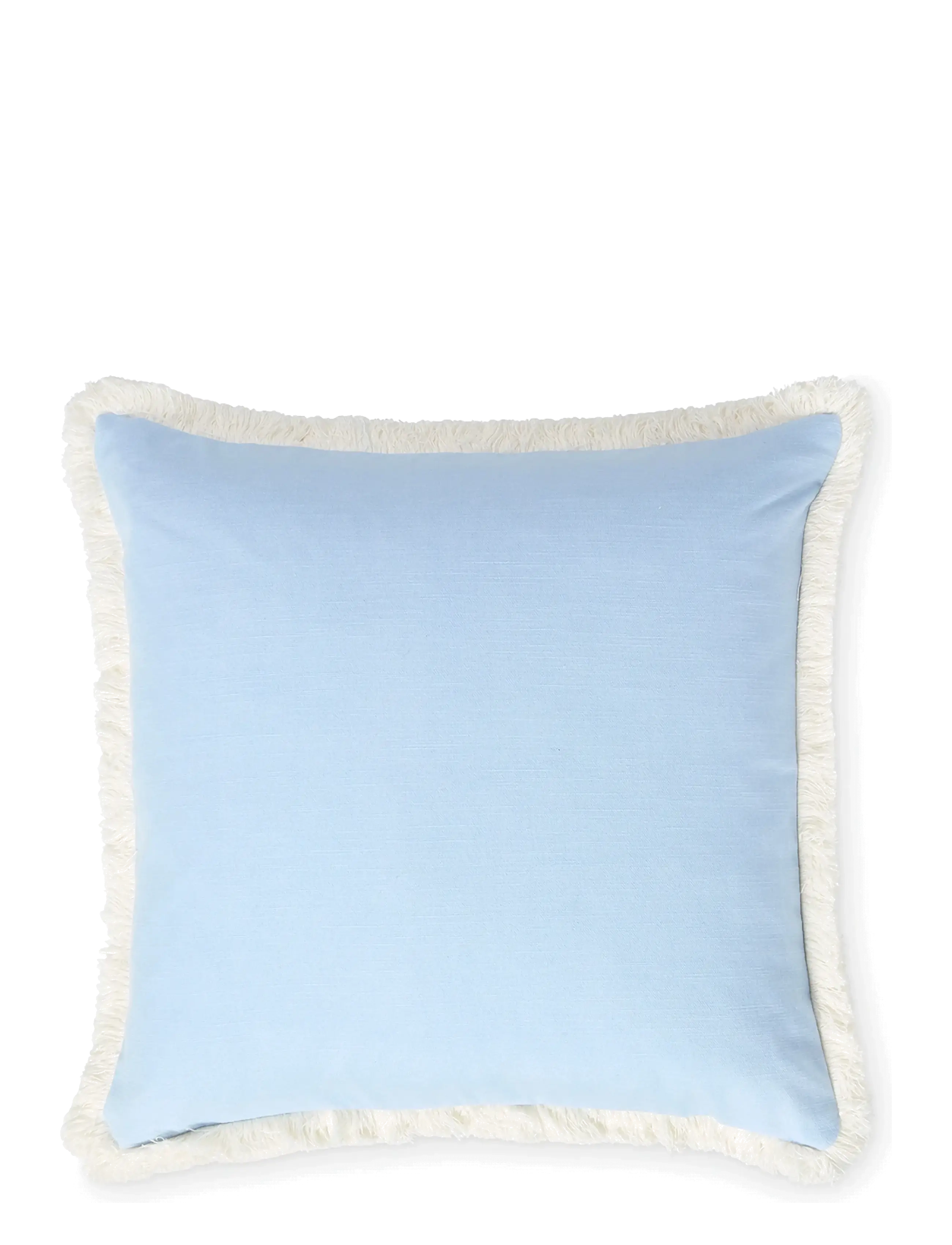 Lexington Home Linen/Cotton Fringe Pillow Cover - Textilien - BLUE / blue
