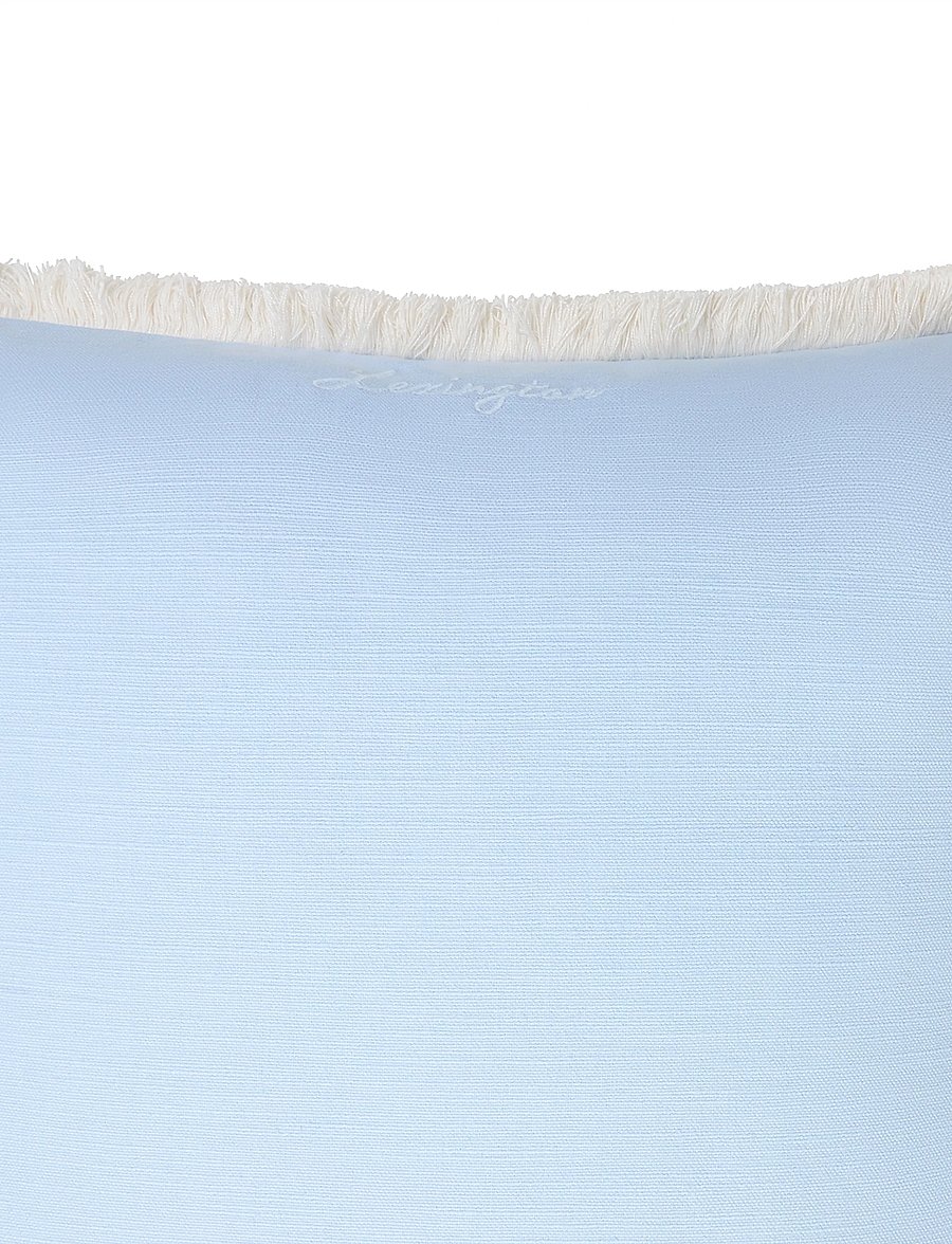 Lexington Home - Linen/Cotton Fringe Pillow Cover - blue - 2