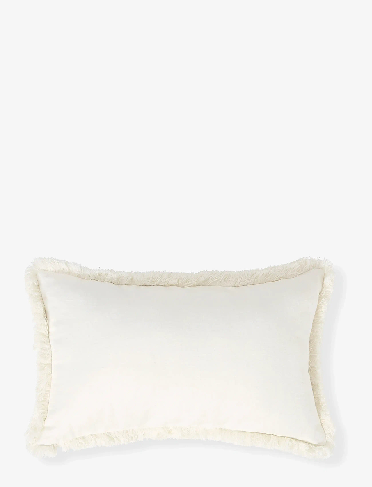 Lexington Home - Linen/Cotton Fringe 50x30 Pillow - prydnadskuddar - white - 0