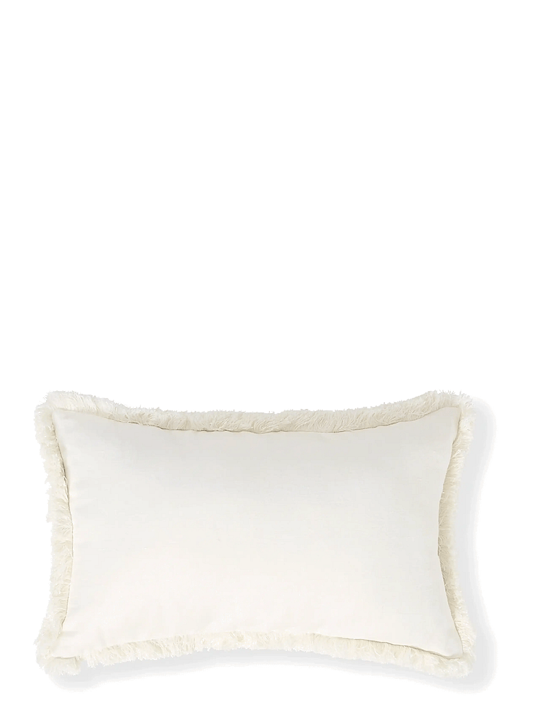 Lexington Home - Linen/Cotton Fringe 50x30 Pillow - prydnadskuddar - white - 0