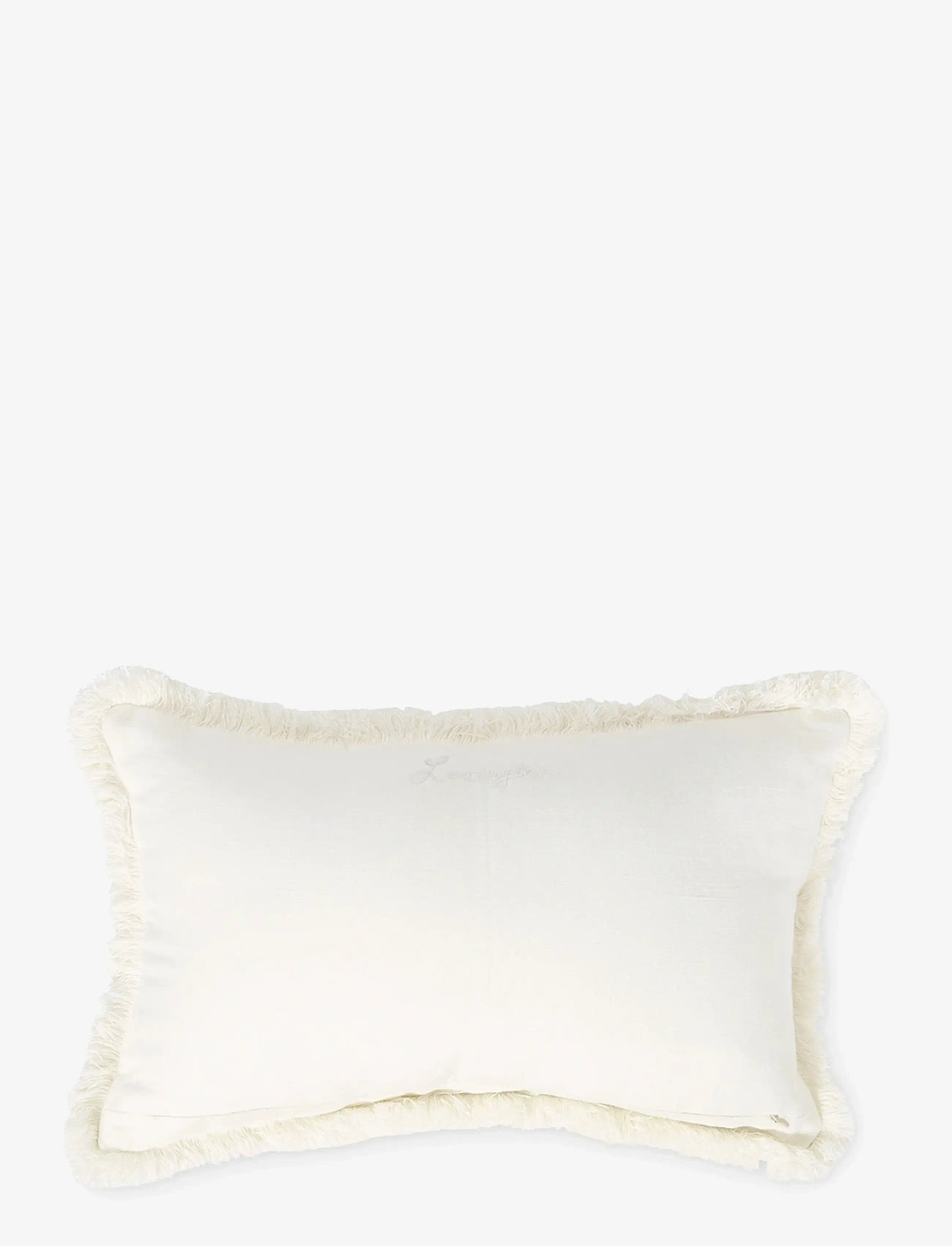 Lexington Home - Linen/Cotton Fringe 50x30 Pillow - prydnadskuddar - white - 1