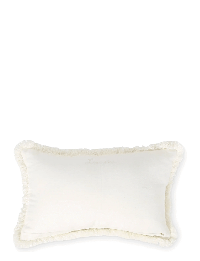 Lexington Home - Linen/Cotton Fringe 50x30 Pillow - prydnadskuddar - white - 1