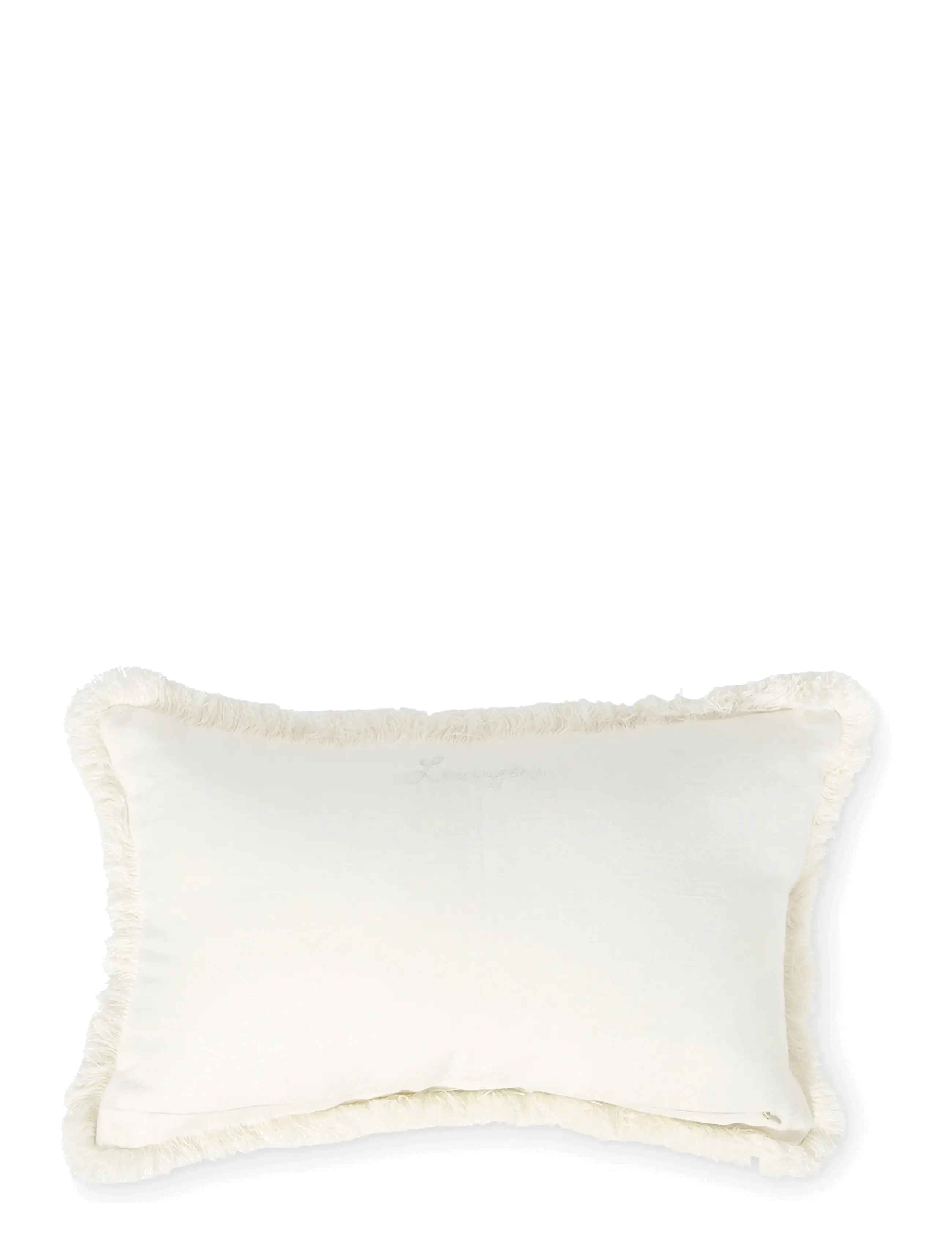 Lexington Home - Linen/Cotton Fringe 50x30 Pillow - white - 2