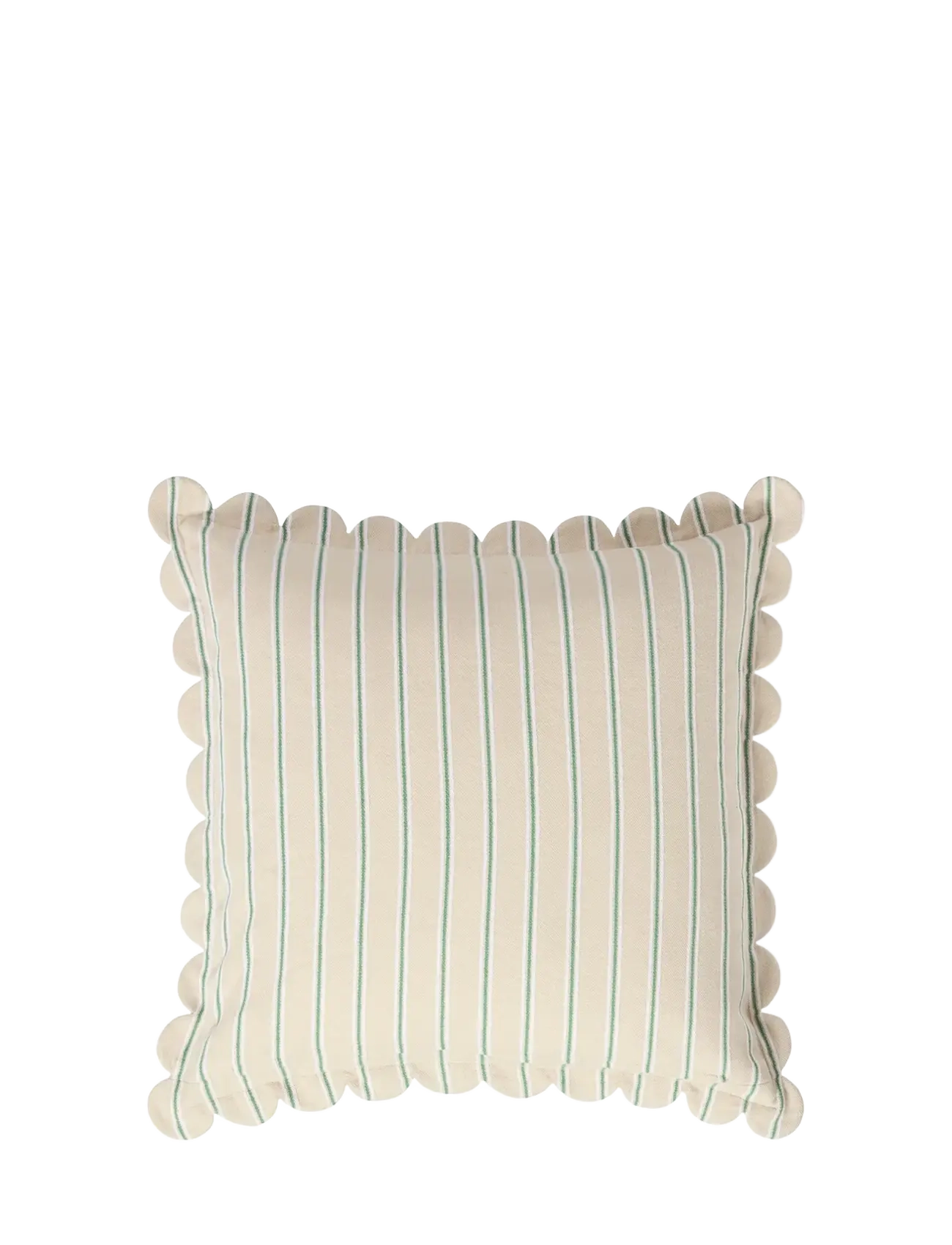 Lexington Home - Striped Organic Cotton Scallop Wing Pillow Cover - kissenbezüge - beige/white/blue - 2