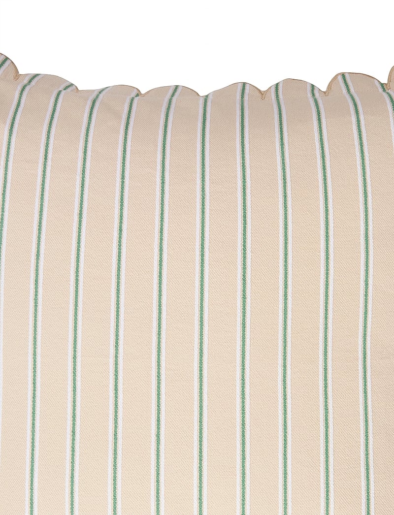 Lexington Home - Striped Organic Cotton Scallop Wing Pillow Cover - padjakatted - beige/white/blue - 3