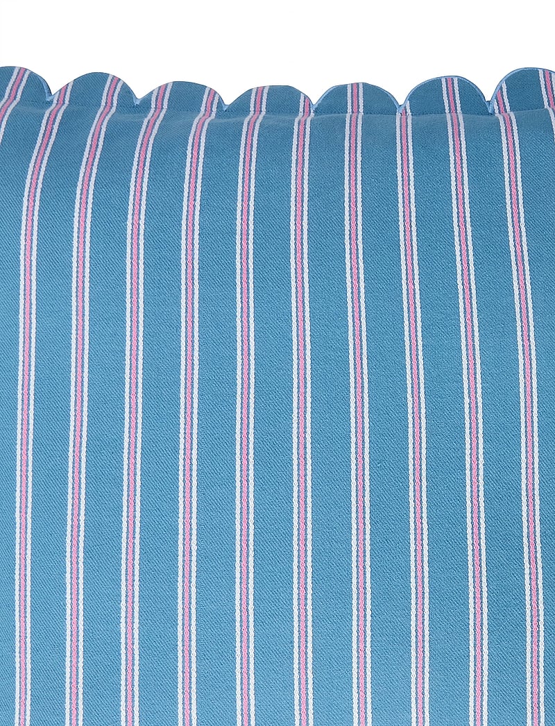 Lexington Home - Striped Organic Cotton Scallop Wing Pillow Cover - padjakatted - blue/white/pink - 3