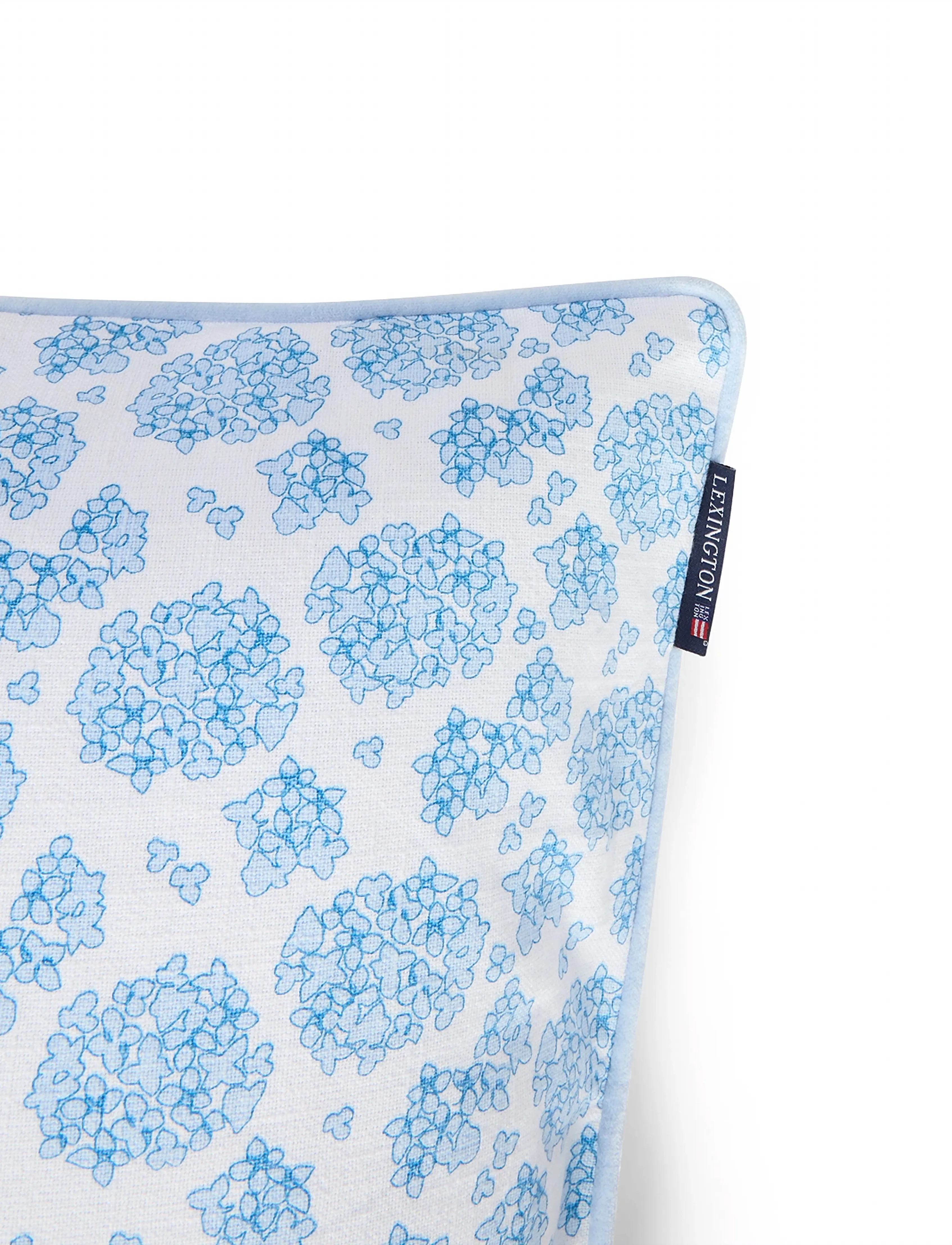 Lexington Home - Floral Printed Organic Cotton Pillow Cover - cushion covers - blue/white - 4