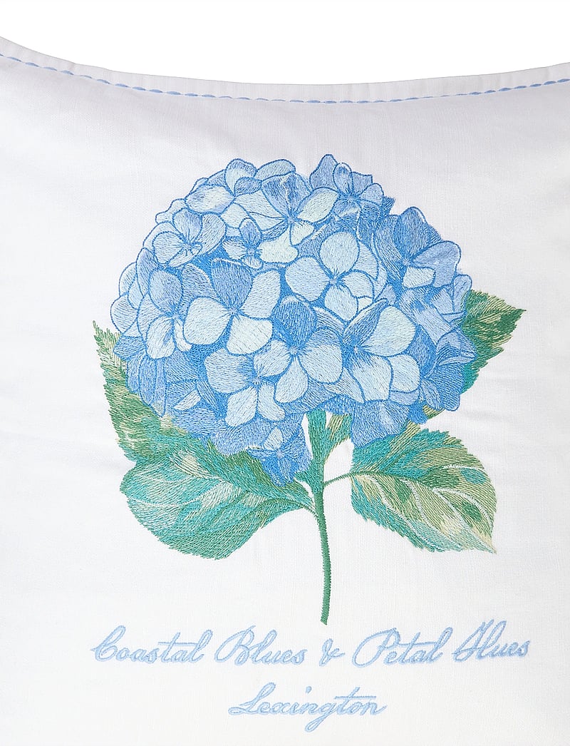 Lexington Home - Floral Embroidered Linen/Cotton Pillow Cover - kissenbezüge - white/green/blue - 3