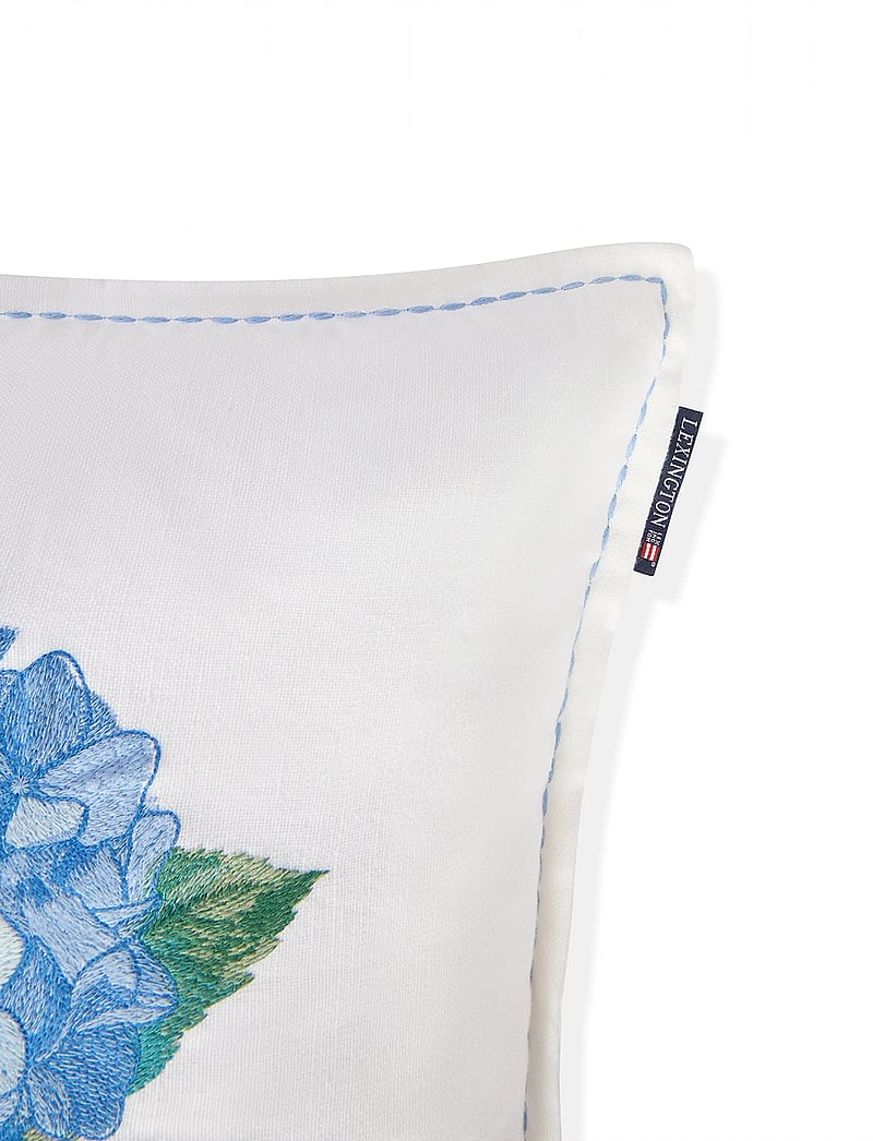 Lexington Home - Floral Embroidered Linen/Cotton Pillow Cover - kissenbezüge - white/green/blue - 4