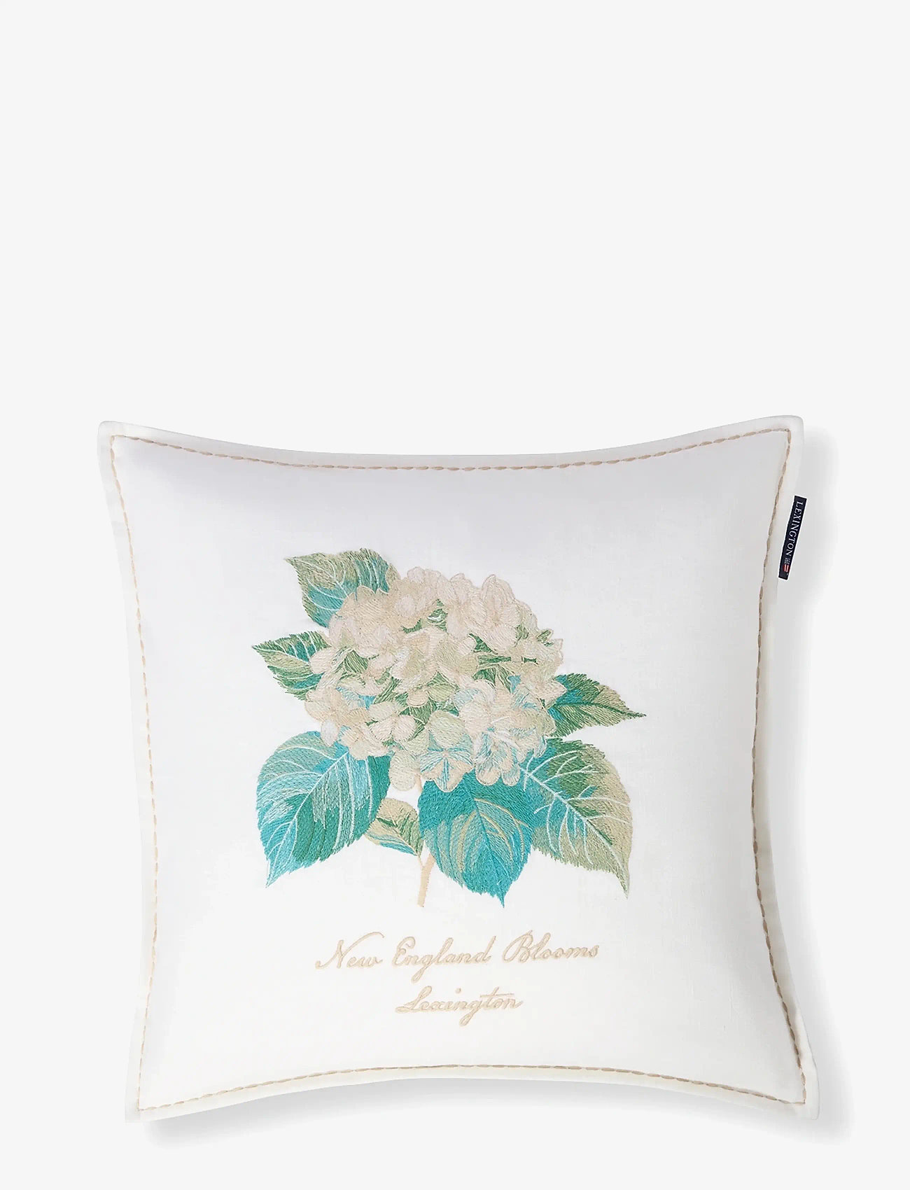 Lexington Home - Floral Embroidered Linen/Cotton Pillow Cover - kissenbezüge - white/green/white - 0