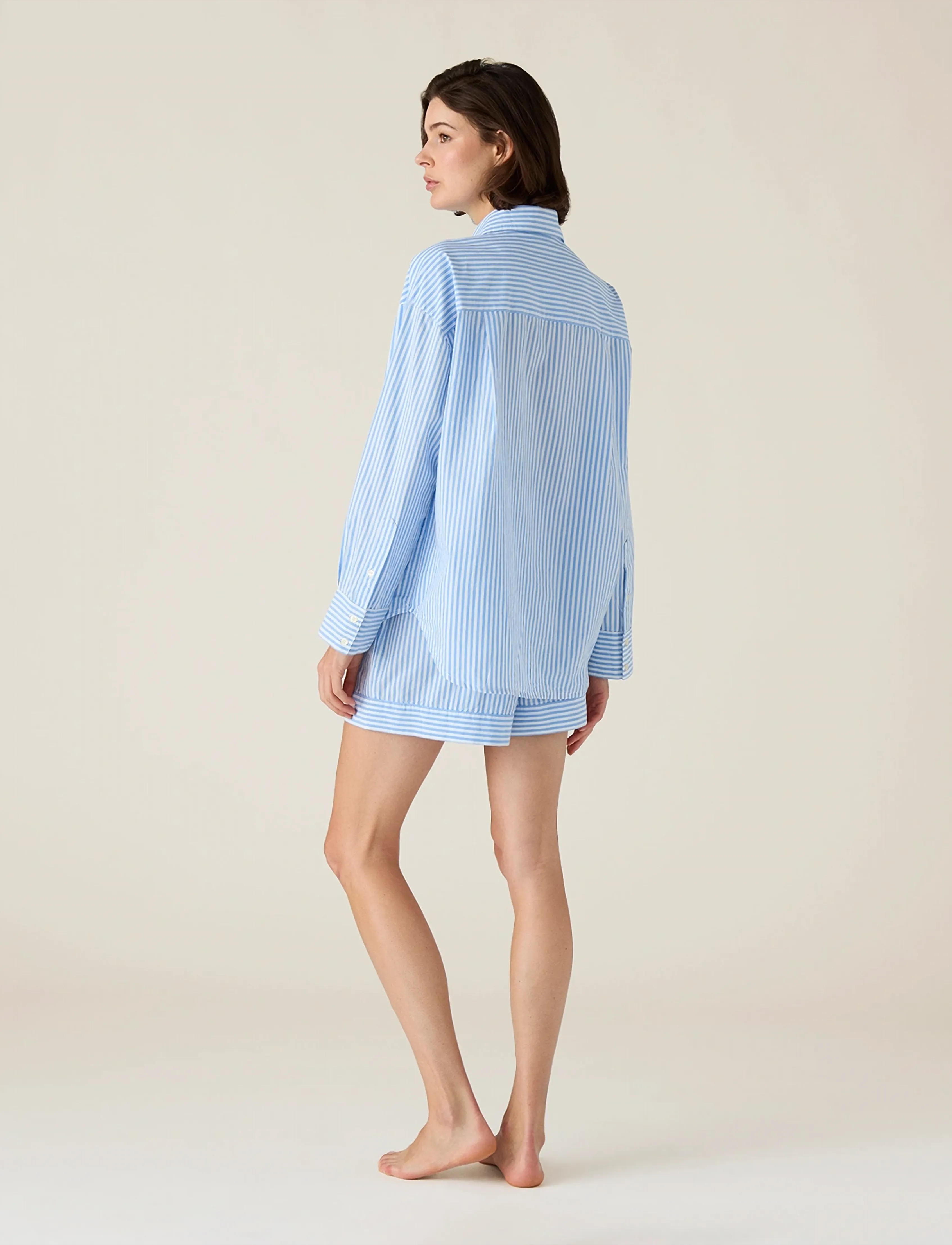 Lexington Home - Organic Cotton Poplin Pajama Set - pyjamas - blue/white stripe - 3