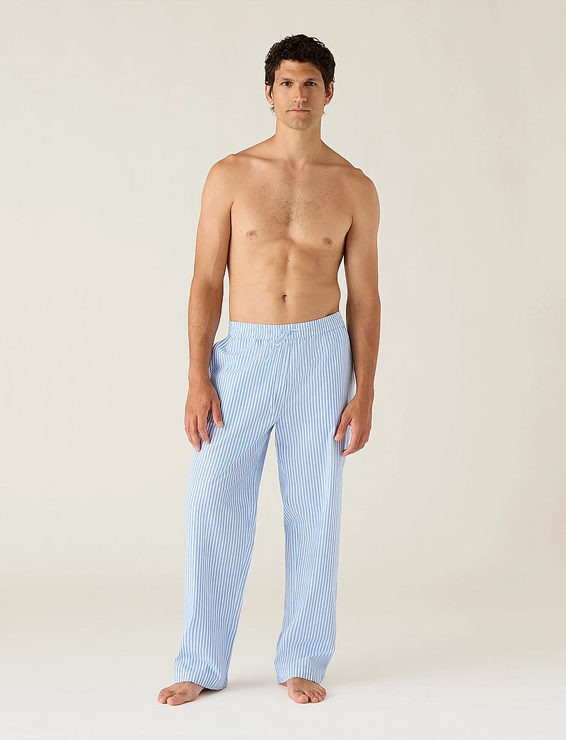 Lexington Home - Organic Cotton Poplin Pajama Pants - pyjamahose - blue/white stripe - 0