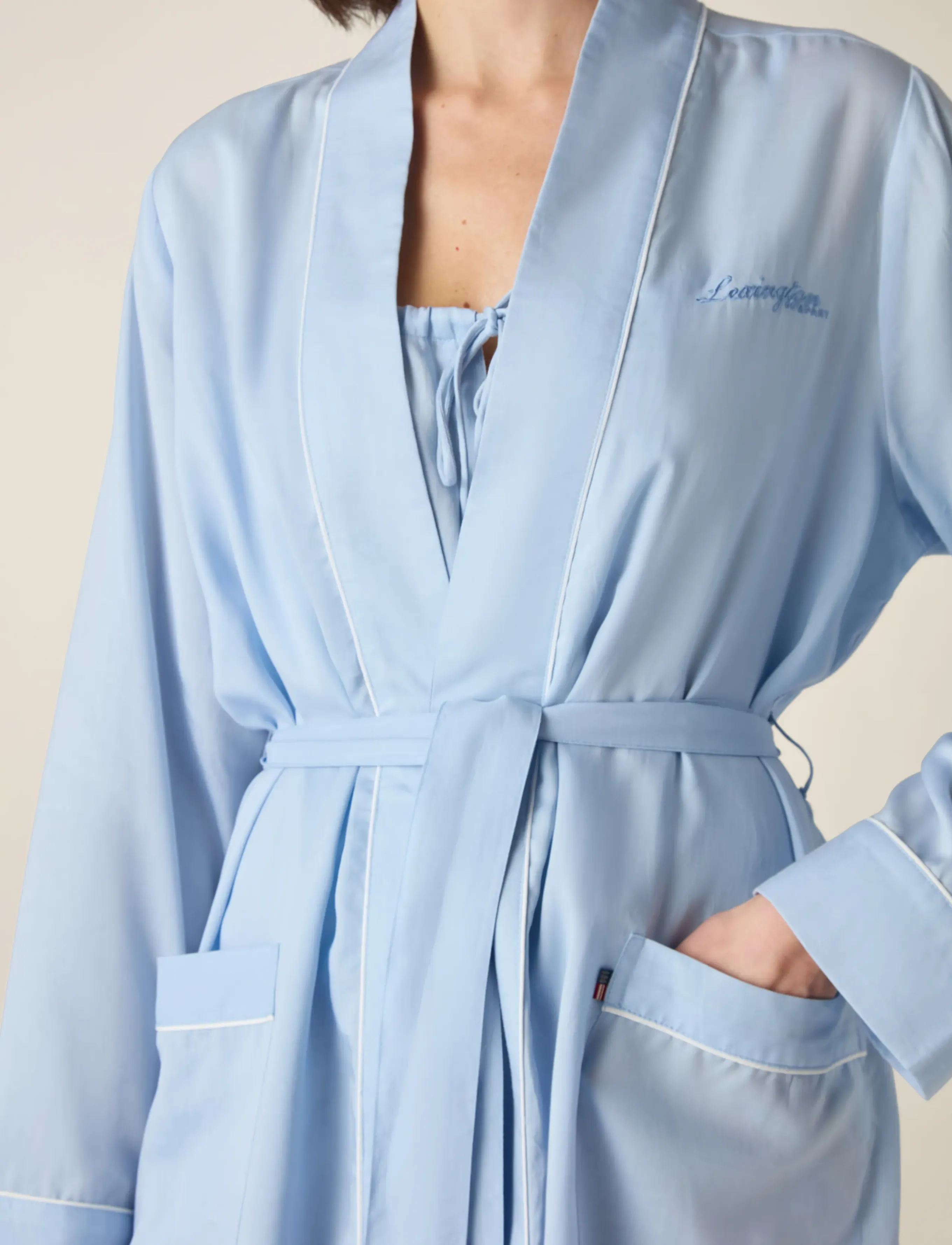 Lexington Home - Lyocell Robe - robes - light blue - 2