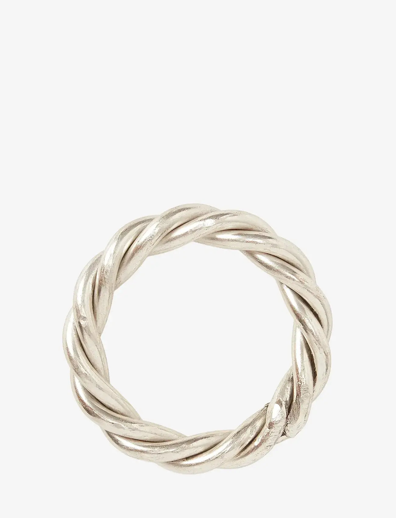 Lexington Home - Twisted Silver Plated Napkin Ring - servietringe & servietholdere - silver - 2